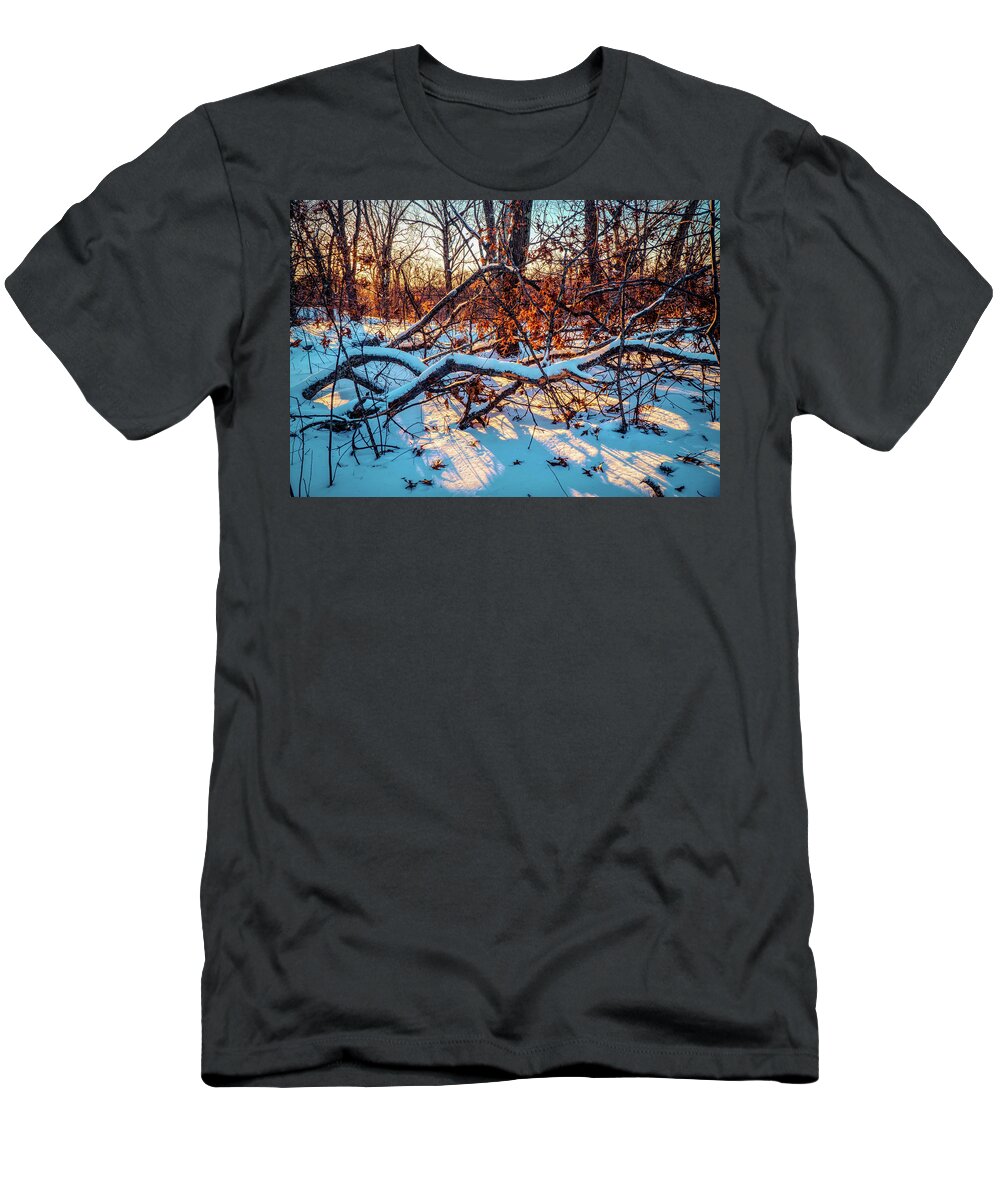 Magic Of Winter T-Shirt featuring the mixed media Magic of Winter #2 by Lilia S