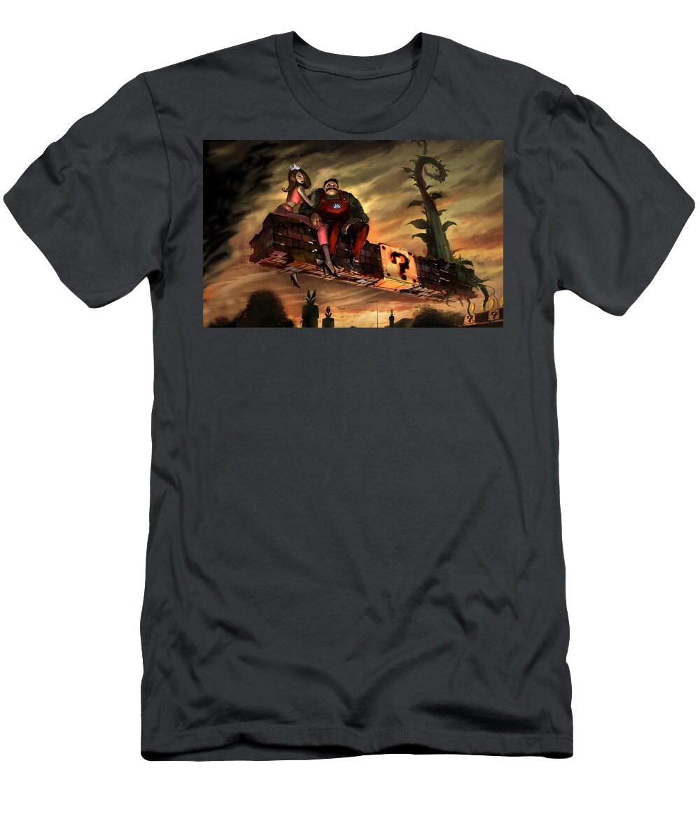 Mario T-Shirt featuring the digital art Mario #1 by Super Lovely