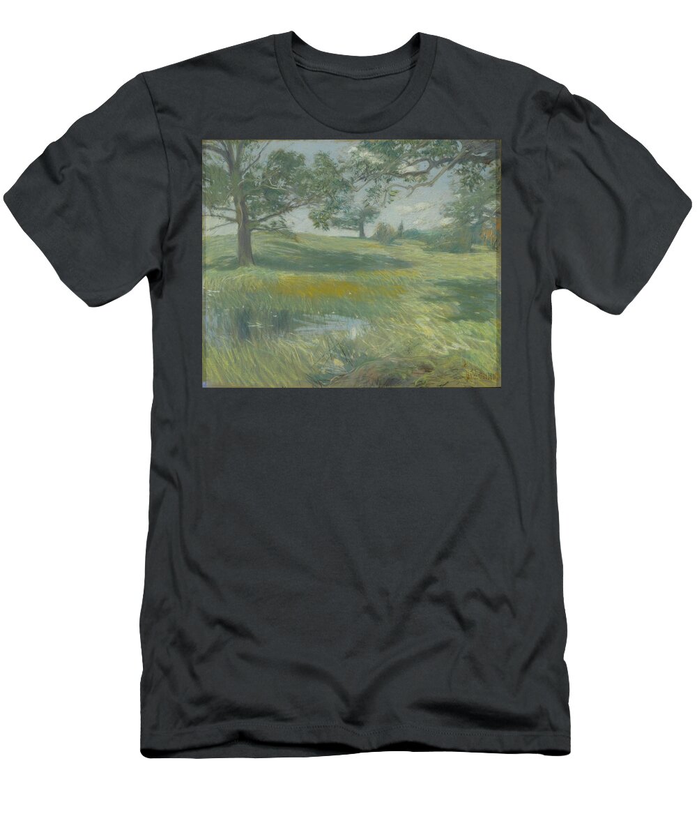Frederick Childe Hassam (american T-Shirt featuring the painting Meadows #1 by MotionAge Designs