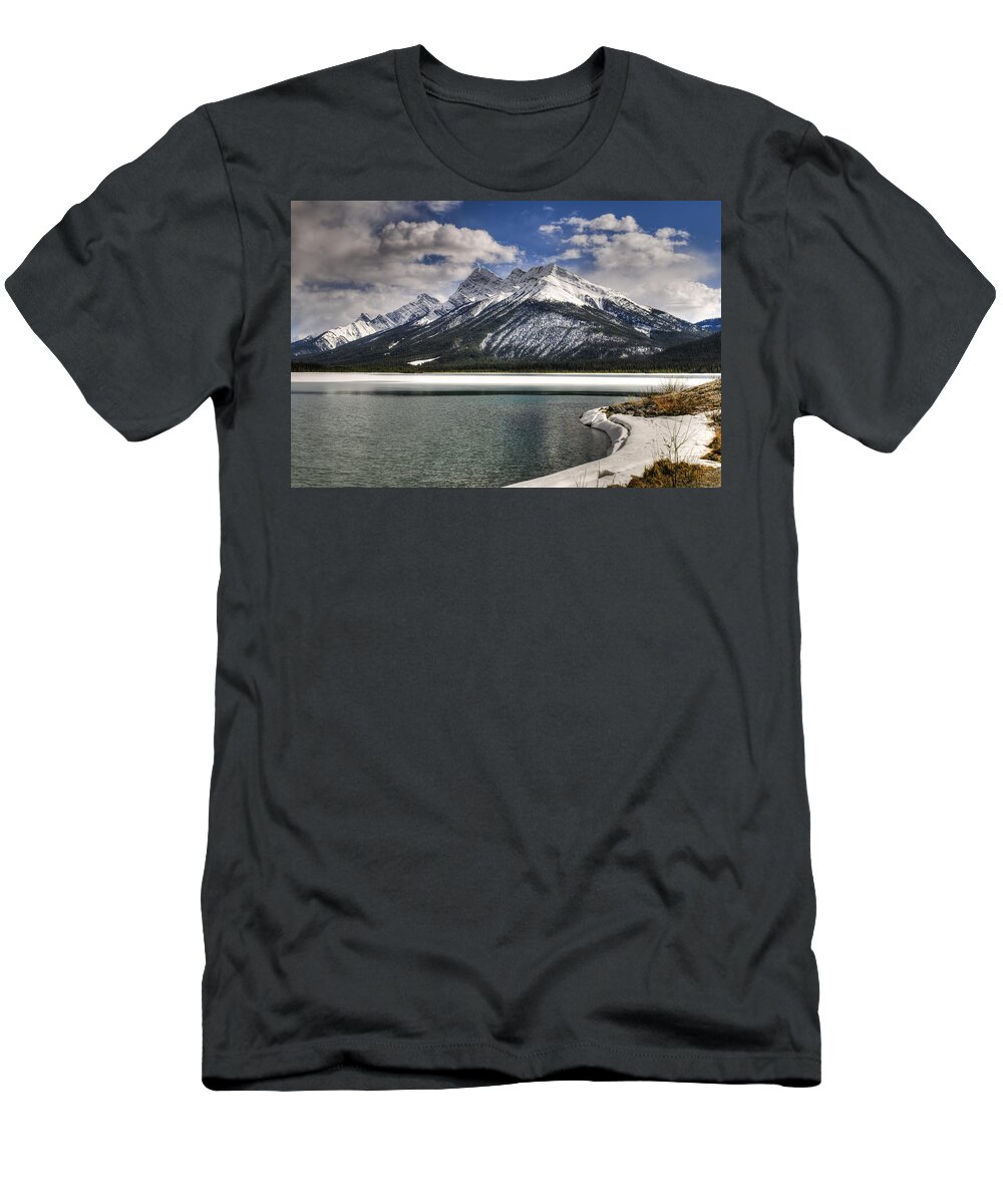 Alberta T-Shirt featuring the photograph Mountain lake #1 by Brandon Smith
