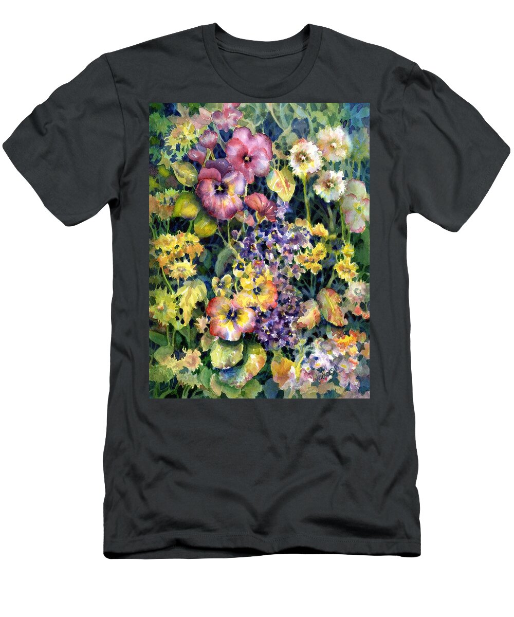 Dandelions T-Shirt featuring the painting My Garden #1 by Ann Nicholson