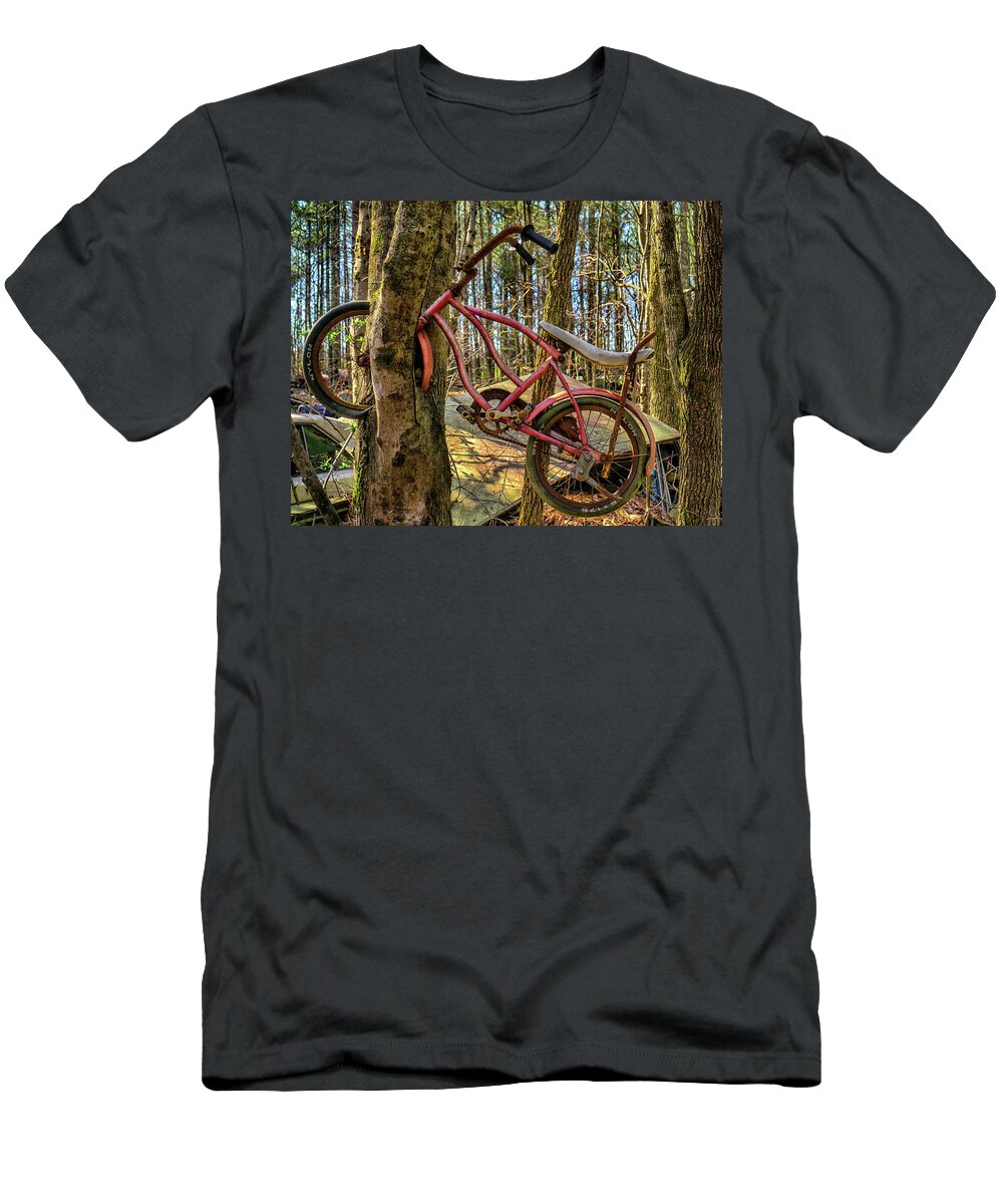 Bicycle T-Shirt featuring the photograph Oh No #1 by Dennis Dugan