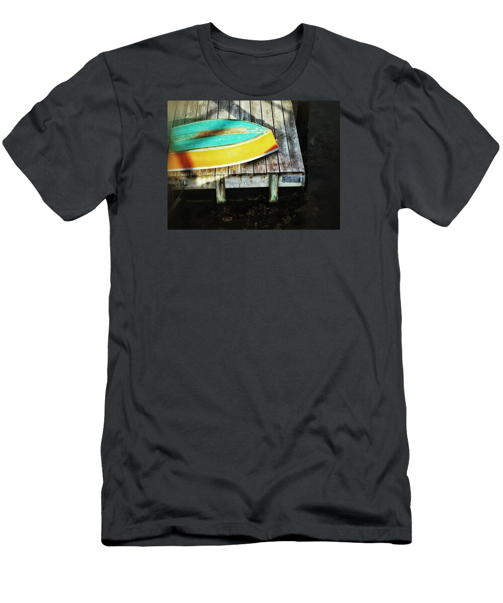 Row Boat T-Shirt featuring the photograph On deck #1 by Olivier Calas