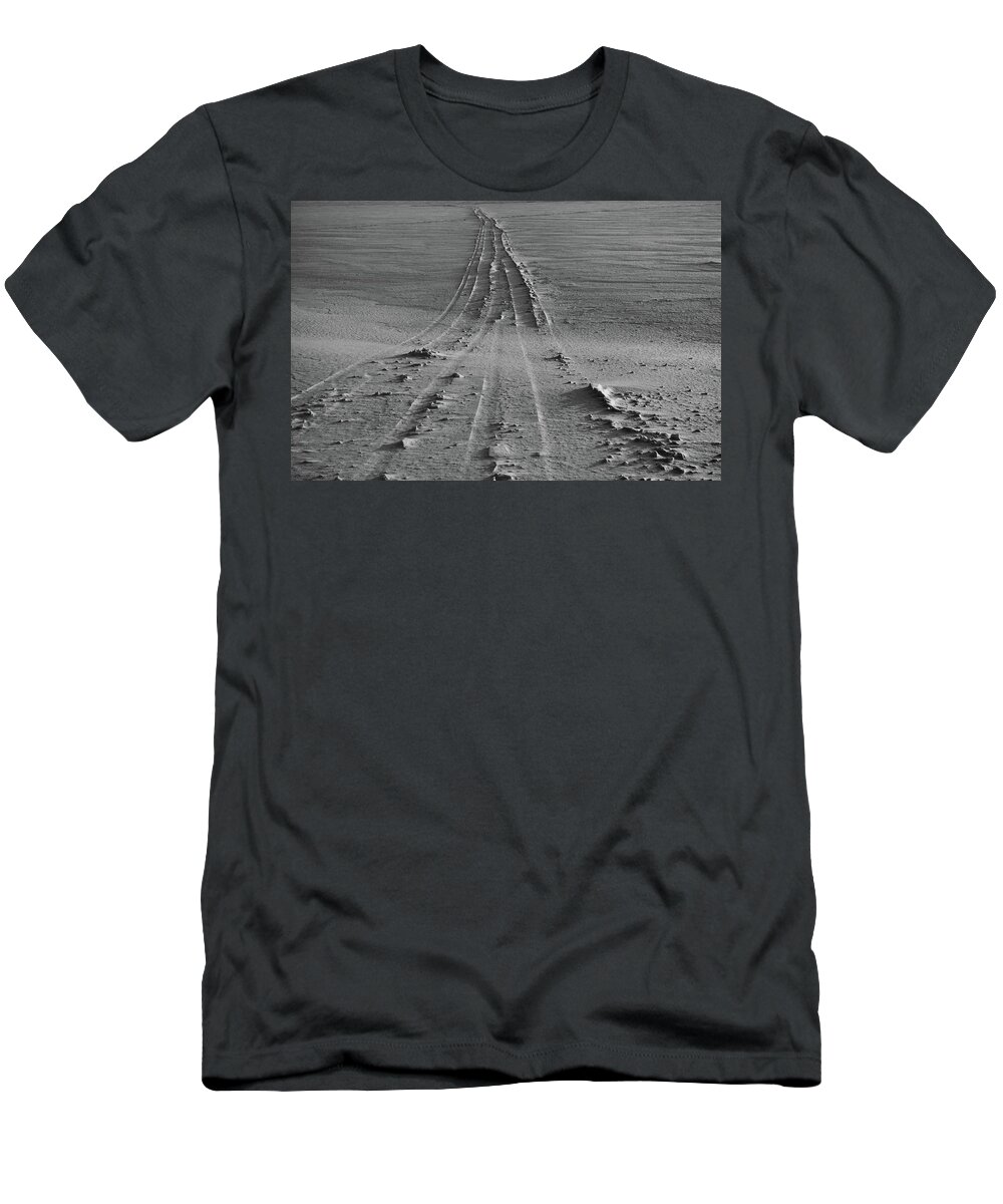 Abstract T-Shirt featuring the photograph On The Frozen Lake #1 by Lyle Crump