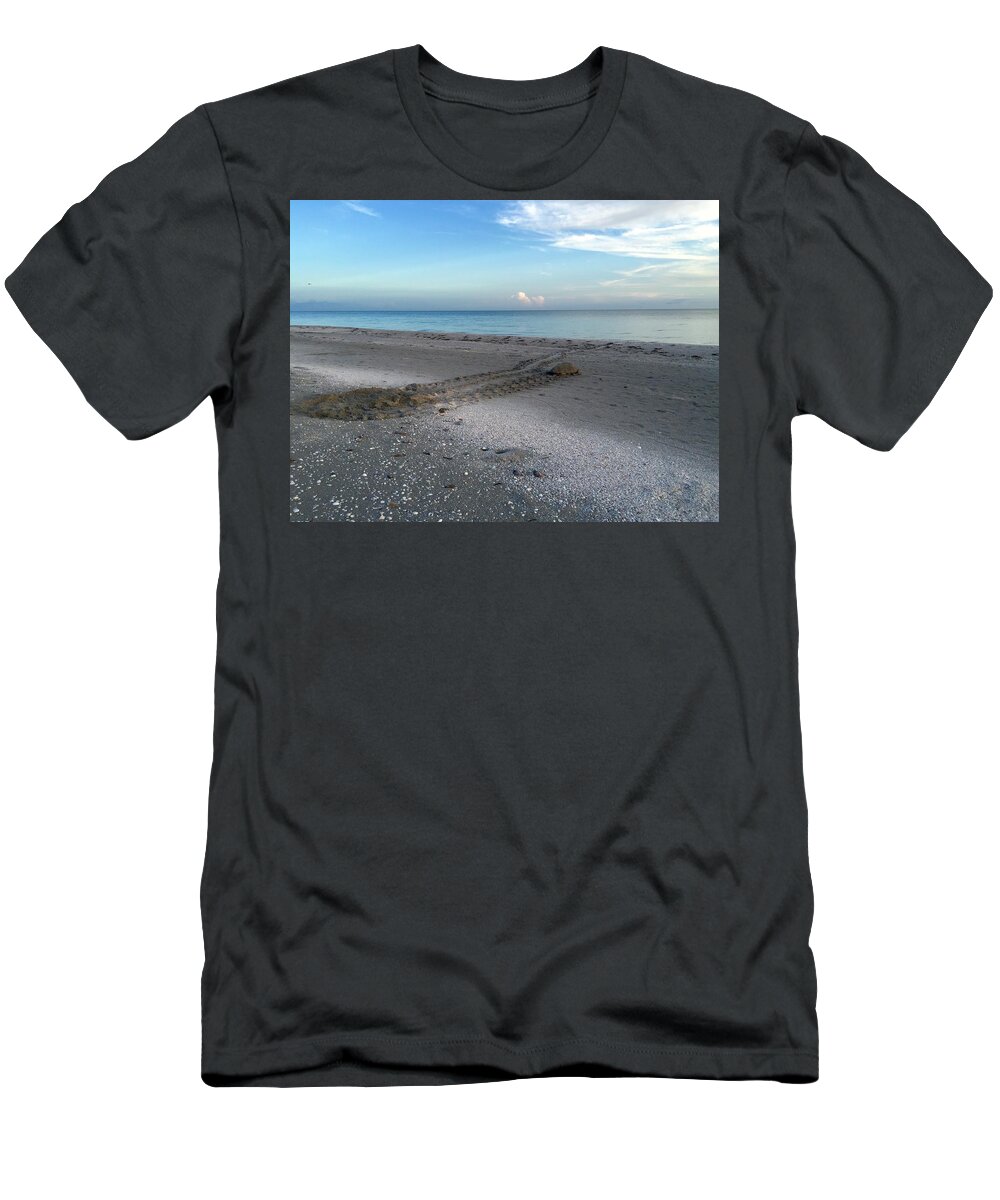 Loggerhead T-Shirt featuring the photograph Once in a Lifetime #1 by Melanie Moraga