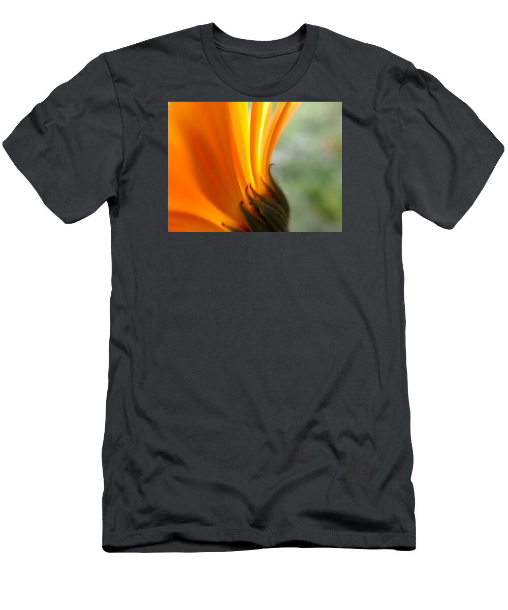 Flower T-Shirt featuring the photograph Orange flower #1 by Damijana Cermelj