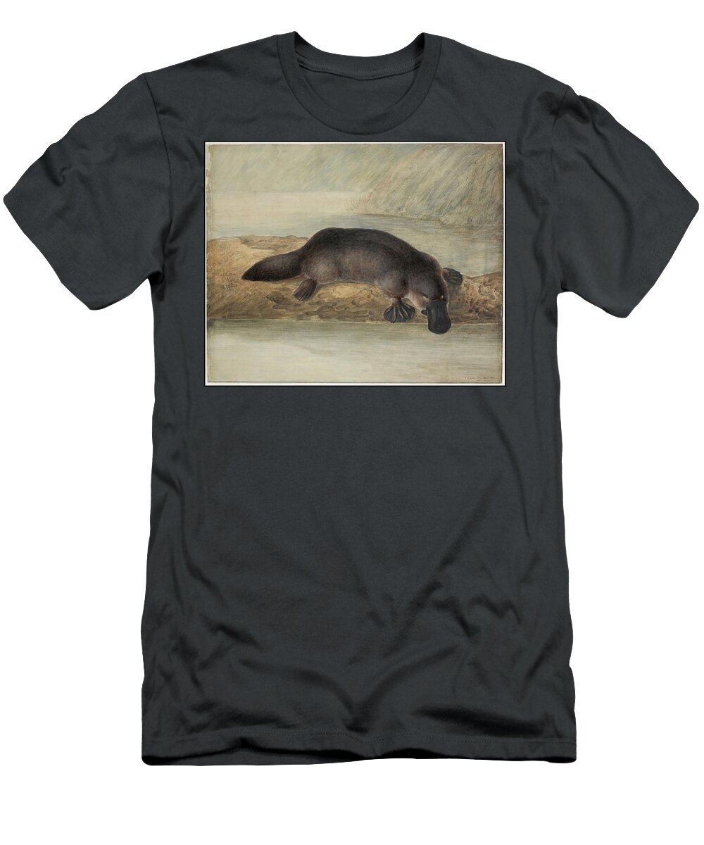 Platypus 1810 T-Shirt featuring the painting Platypus #1 by MotionAge Designs