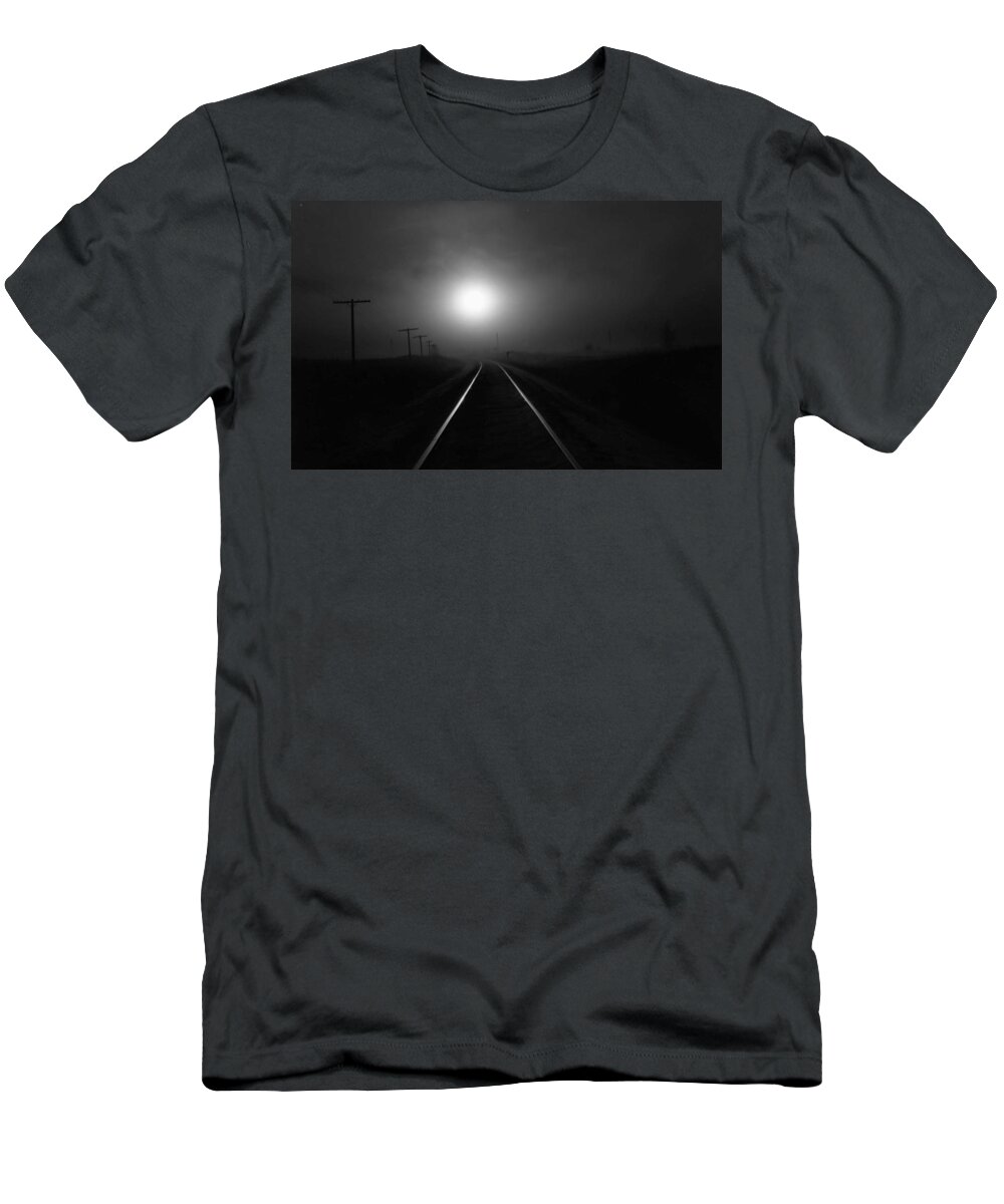 Railroad T-Shirt featuring the digital art Railroad #1 by Maye Loeser