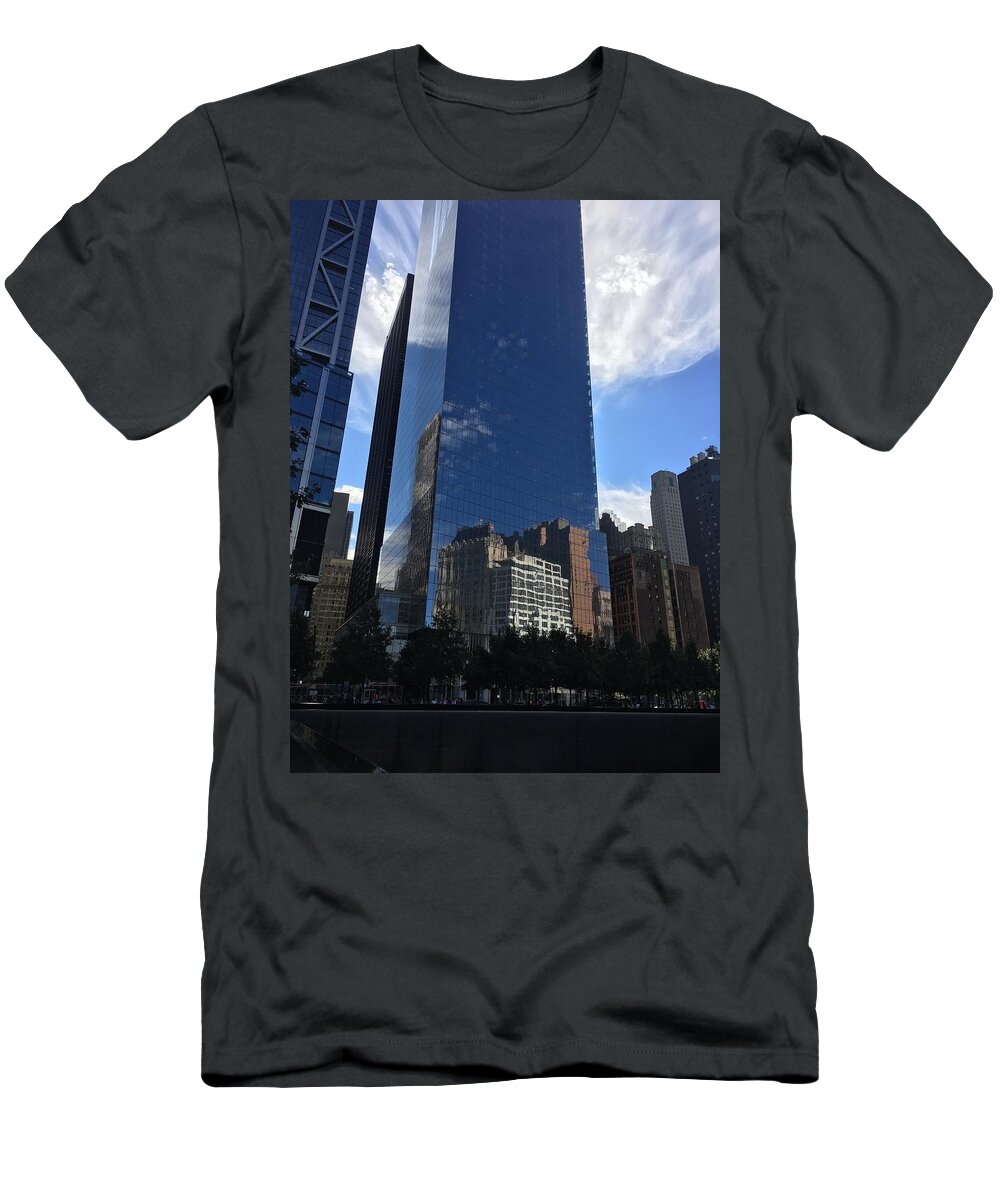 New York T-Shirt featuring the photograph Reflections #1 by Val Oconnor