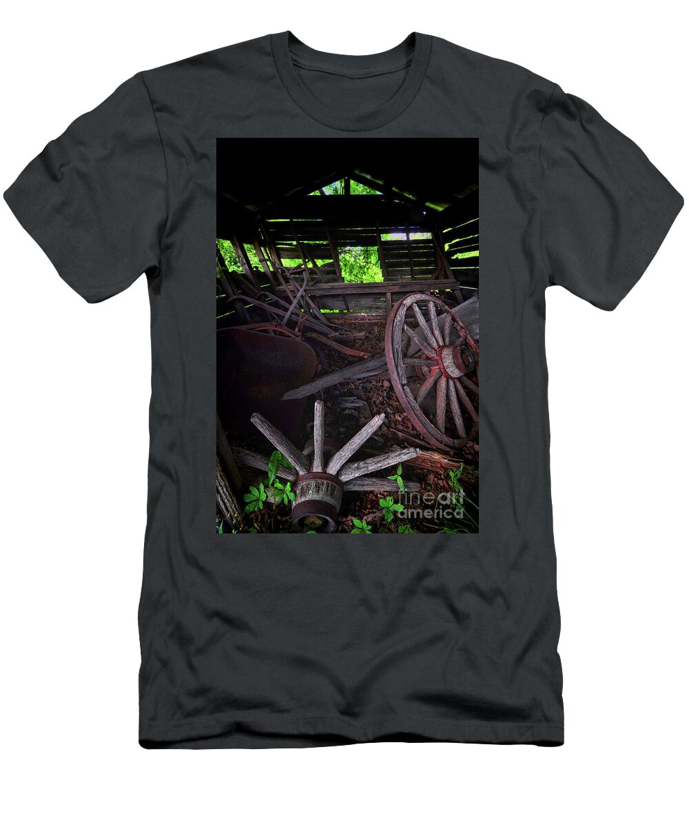 Barn T-Shirt featuring the photograph Retirement Barn #1 by Randy Rogers