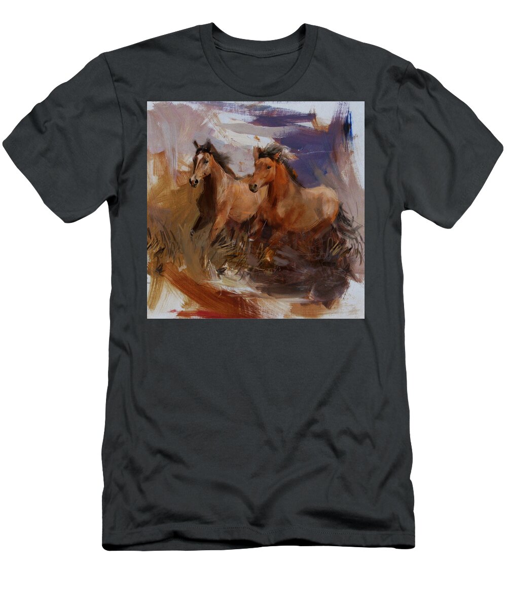 Rodeo T-Shirt featuring the painting Rodeo 37 #2 by Maryam Mughal