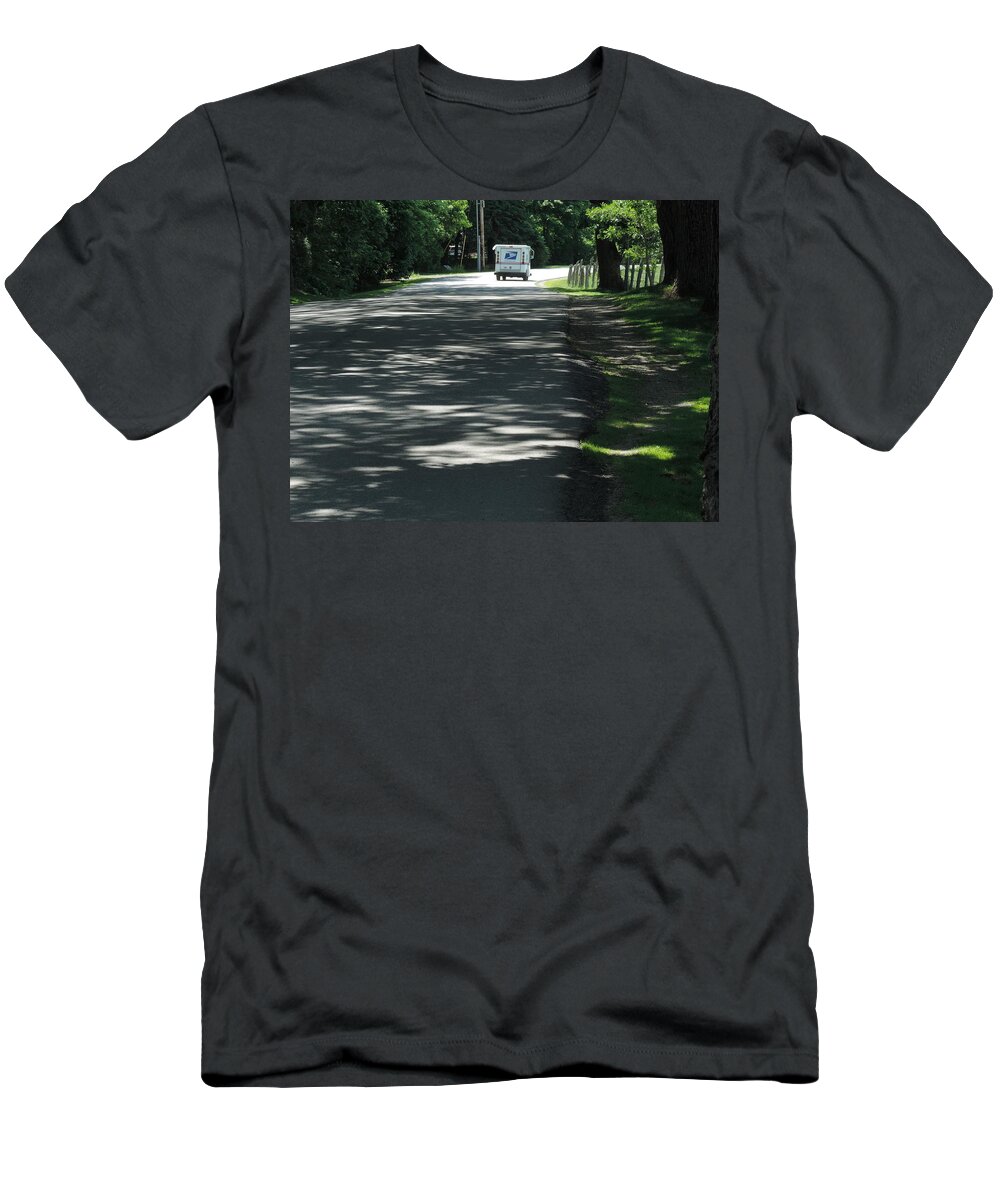 Rural Delivery T-Shirt featuring the photograph Rural Road Delivery by Bill Tomsa