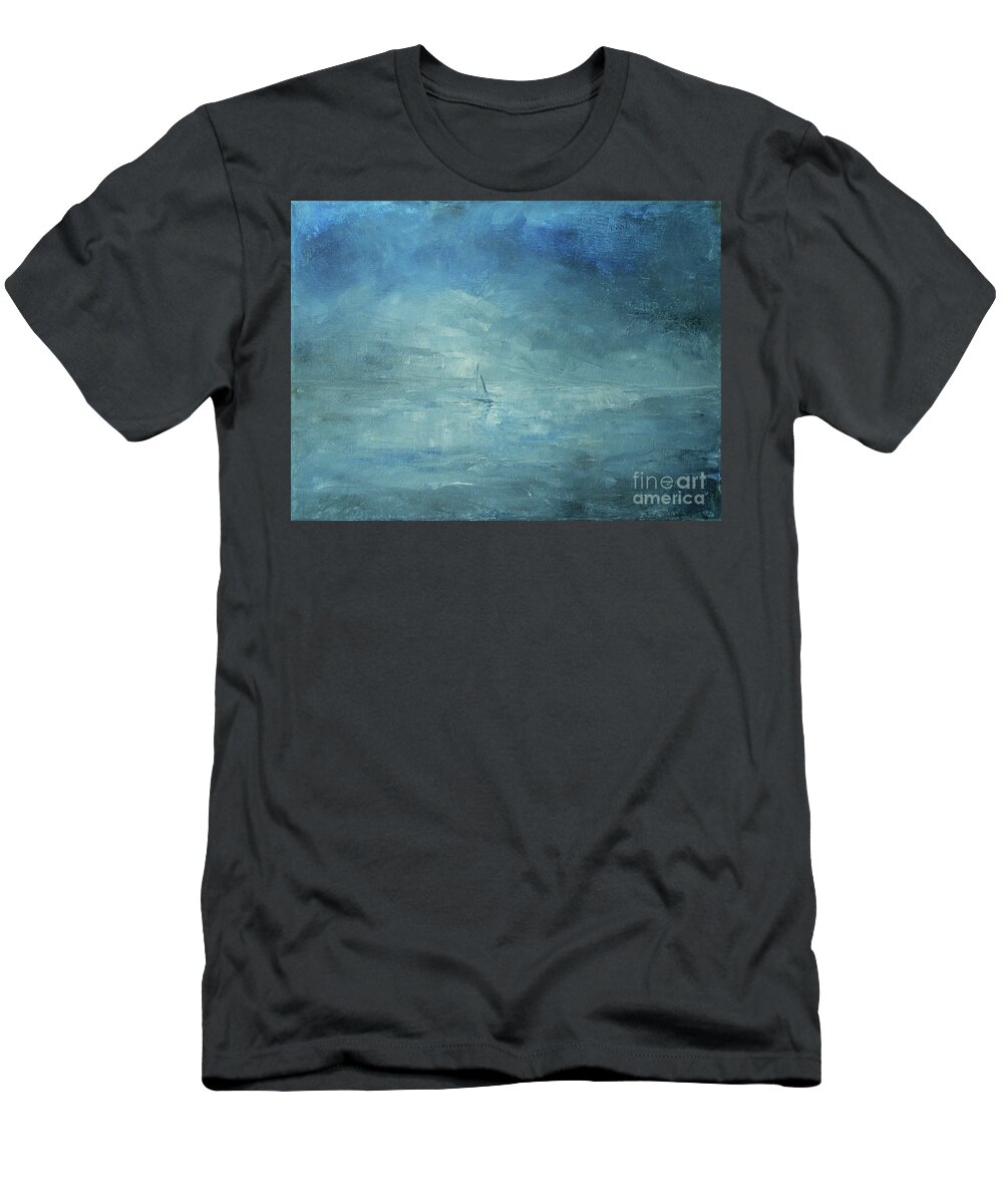 Abstract T-Shirt featuring the painting Sail Away #1 by Jane See