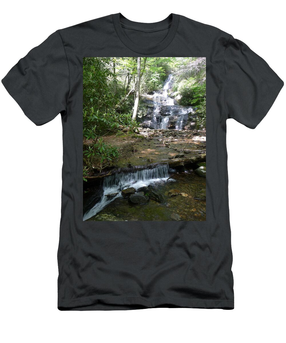 Nc Forests T-Shirt featuring the photograph Set Rock Creek Falls #3 by Joel Deutsch