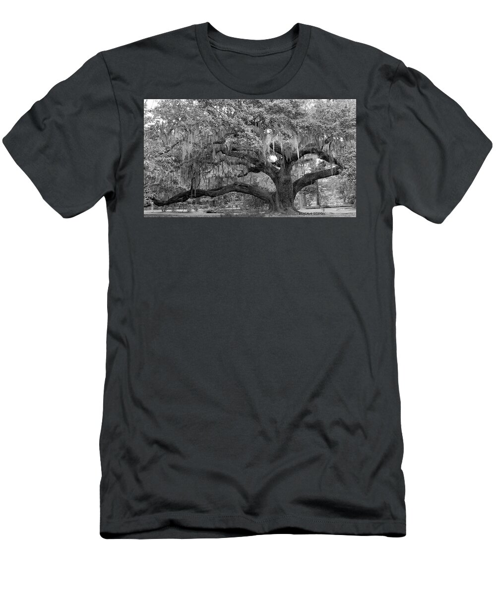 Tree T-Shirt featuring the digital art Sprawling Live Oak #1 by DigiArt Diaries by Vicky B Fuller