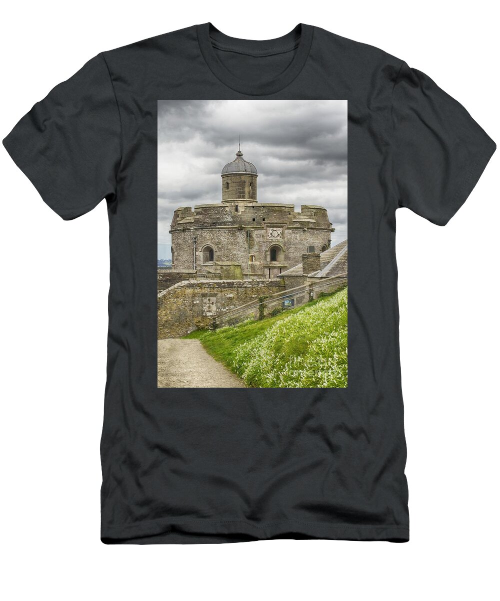 Castle T-Shirt featuring the photograph St Mawes Castle Cornwall #1 by Linsey Williams