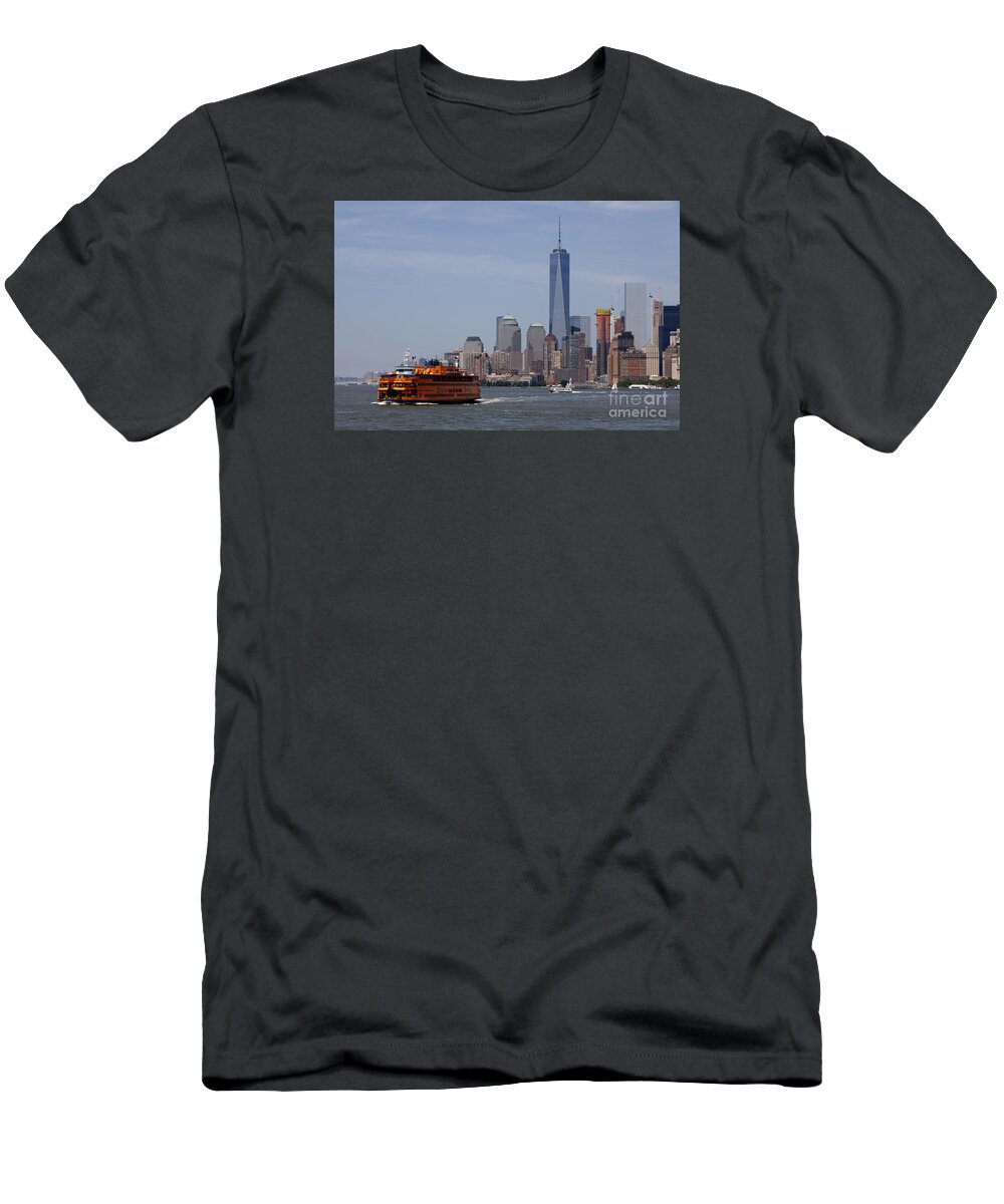 Staten Island Ferry T-Shirt featuring the photograph Staten Island Ferry - New York City, Lower Manhattan #1 by Anthony Totah