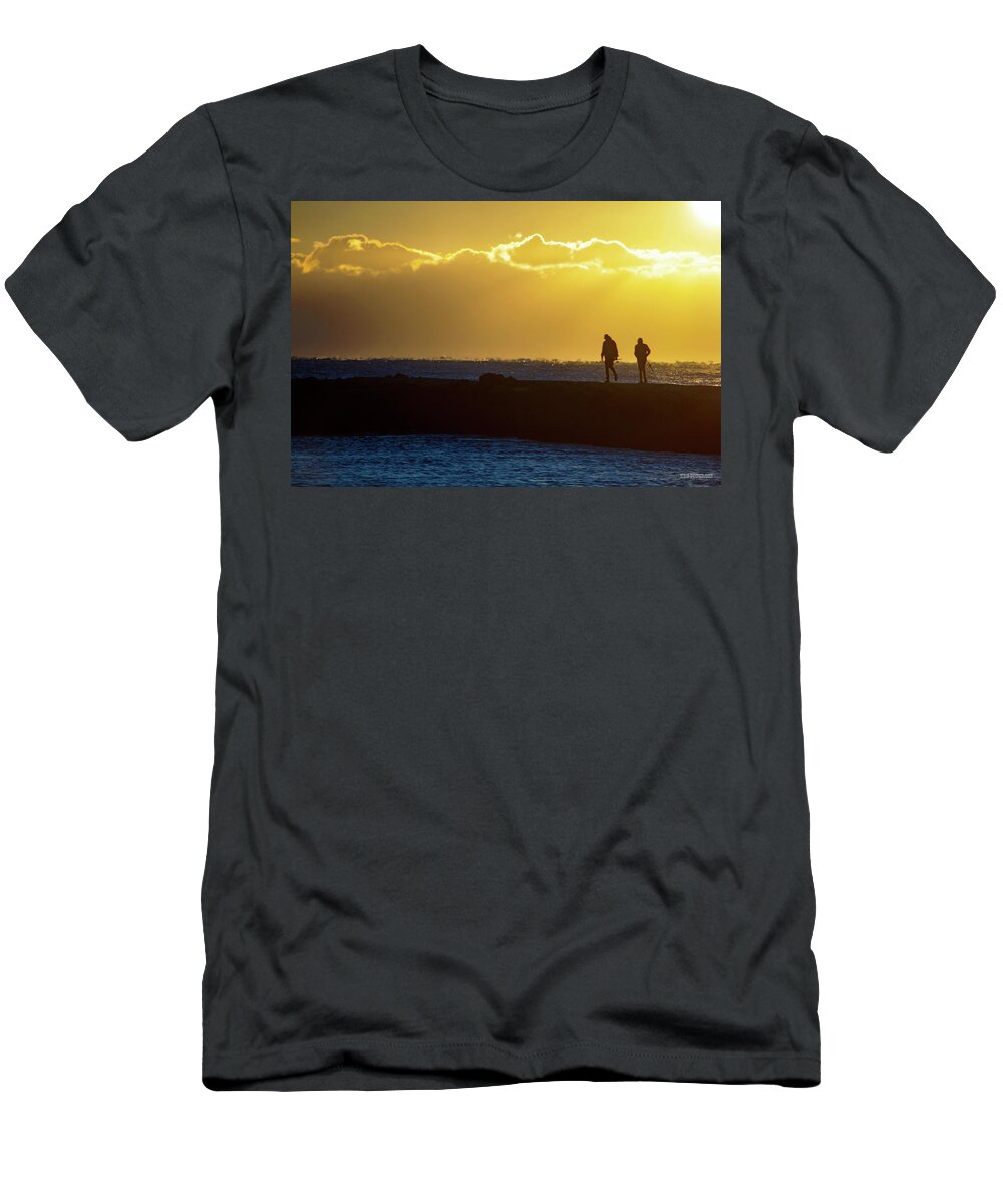 Delray T-Shirt featuring the photograph Sunrise At Boca Raton Inlet 2 #1 by Ken Figurski