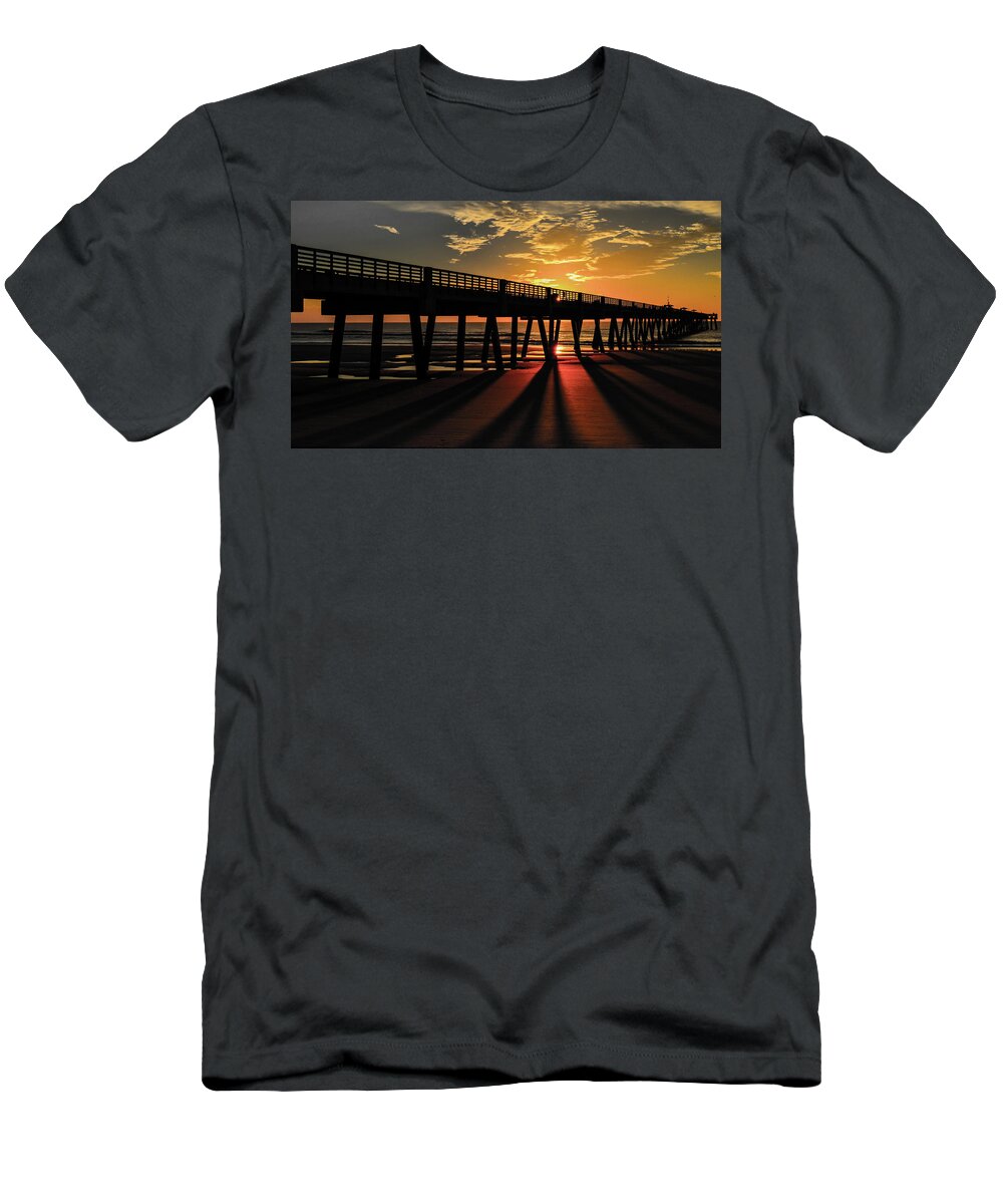 Sunrise T-Shirt featuring the photograph Sunrise shadows #1 by Bradley Dever