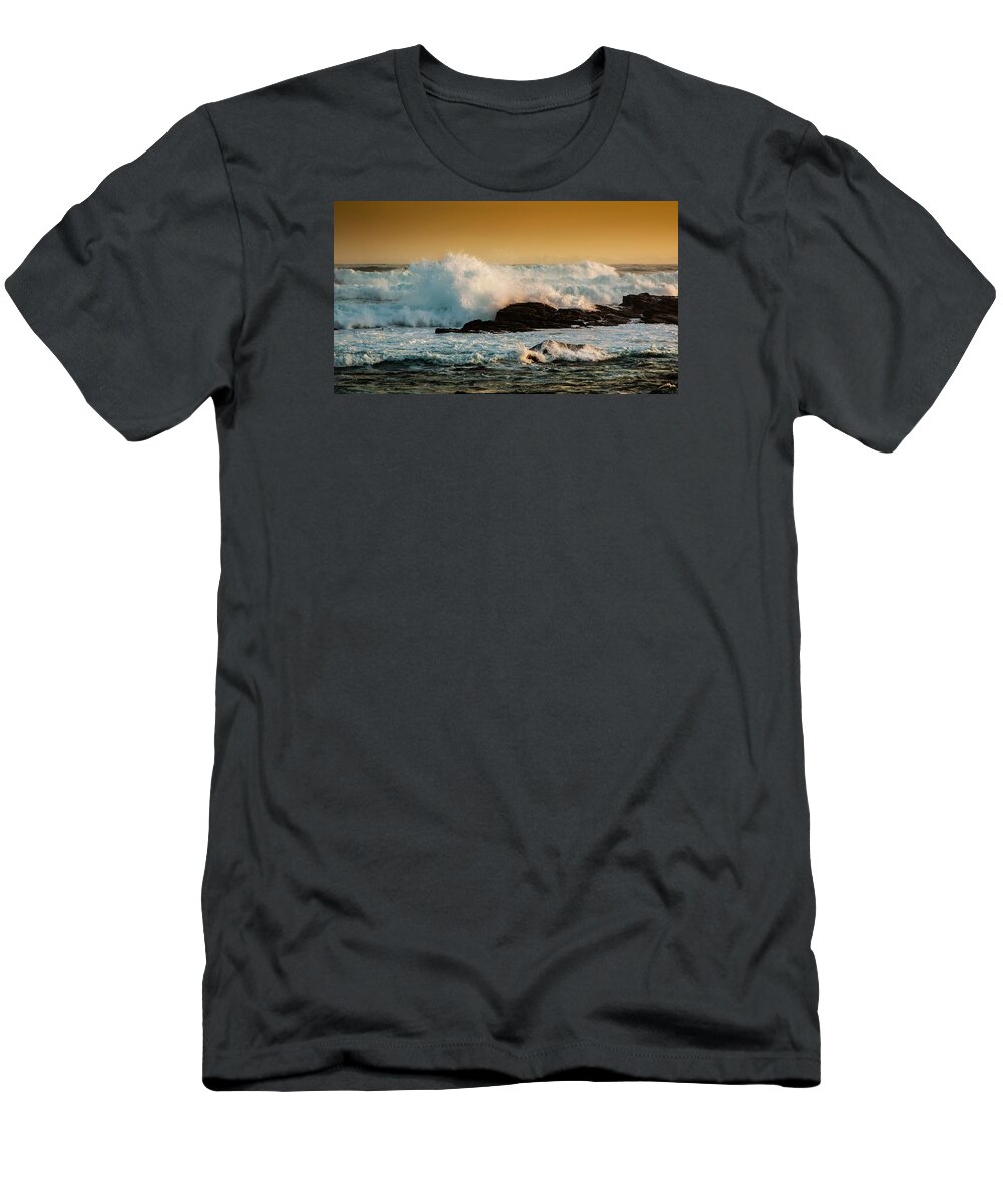Ocean T-Shirt featuring the photograph Sunset on the ocean #1 by Claudio Maioli