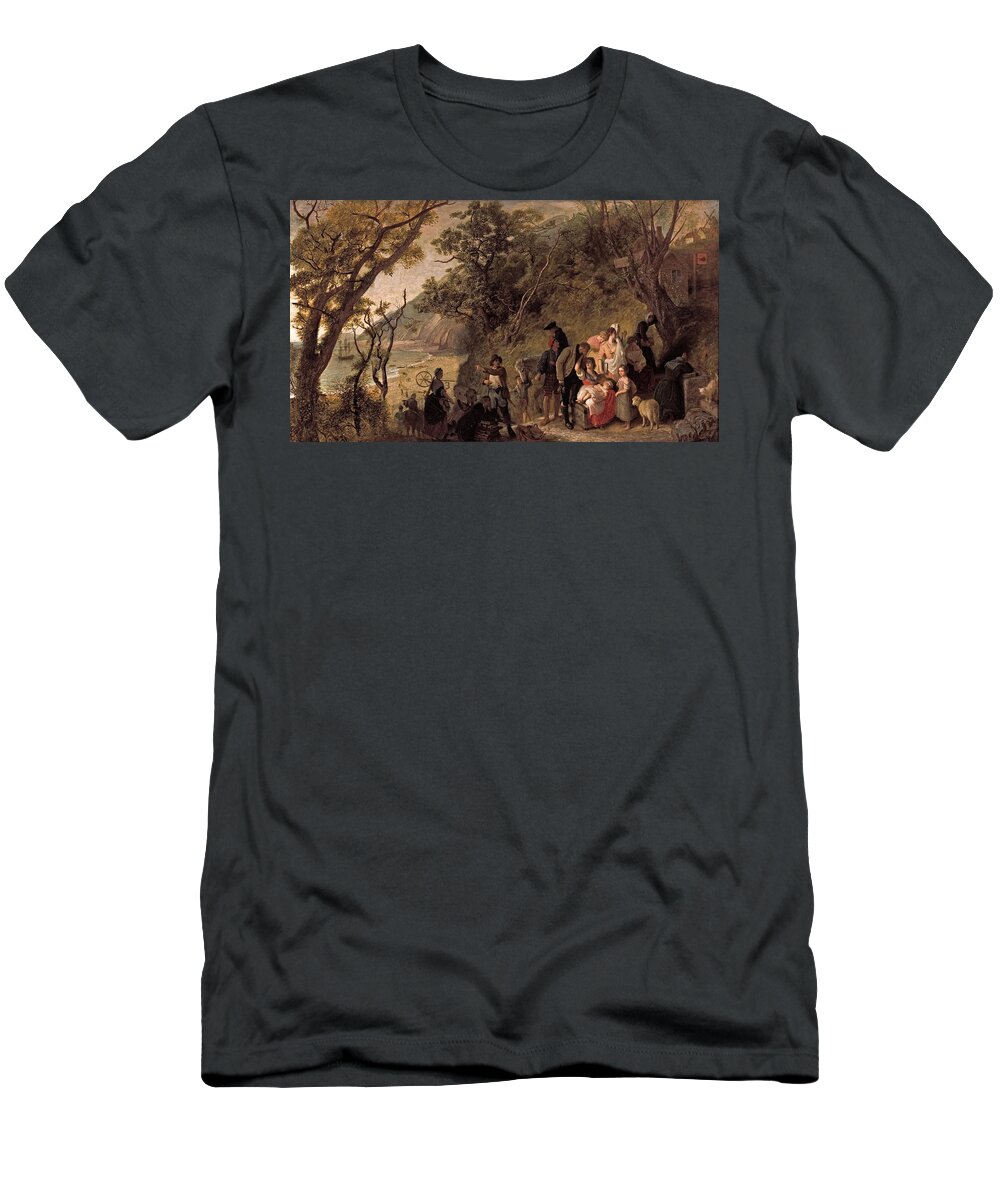 Joseph Severn T-Shirt featuring the painting The deserted village  #2 by Joseph Severn