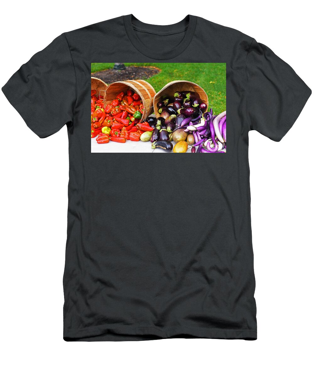 Kendall T-Shirt featuring the photograph The Fall Harvest is In Kendall Square Farmers Market #1 by Toby McGuire