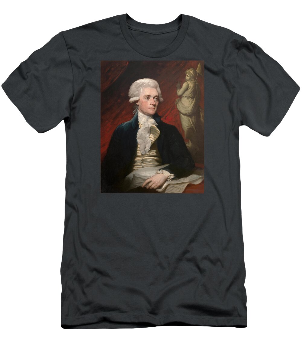 Mather Brown T-Shirt featuring the painting Thomas Jefferson #3 by Mather Brown