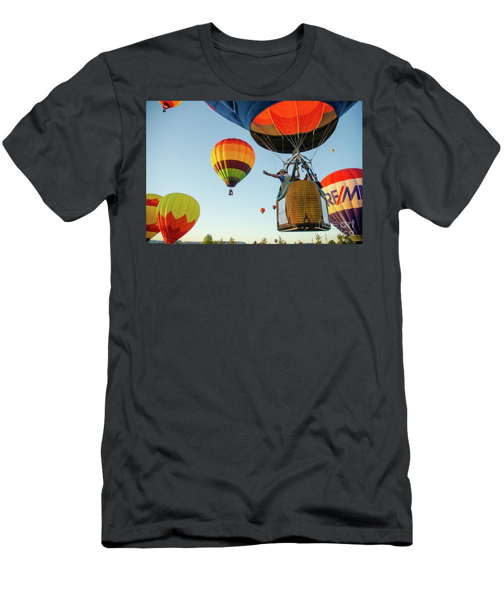 Hotair T-Shirt featuring the photograph Up Up And Away #2 by Nick Boren