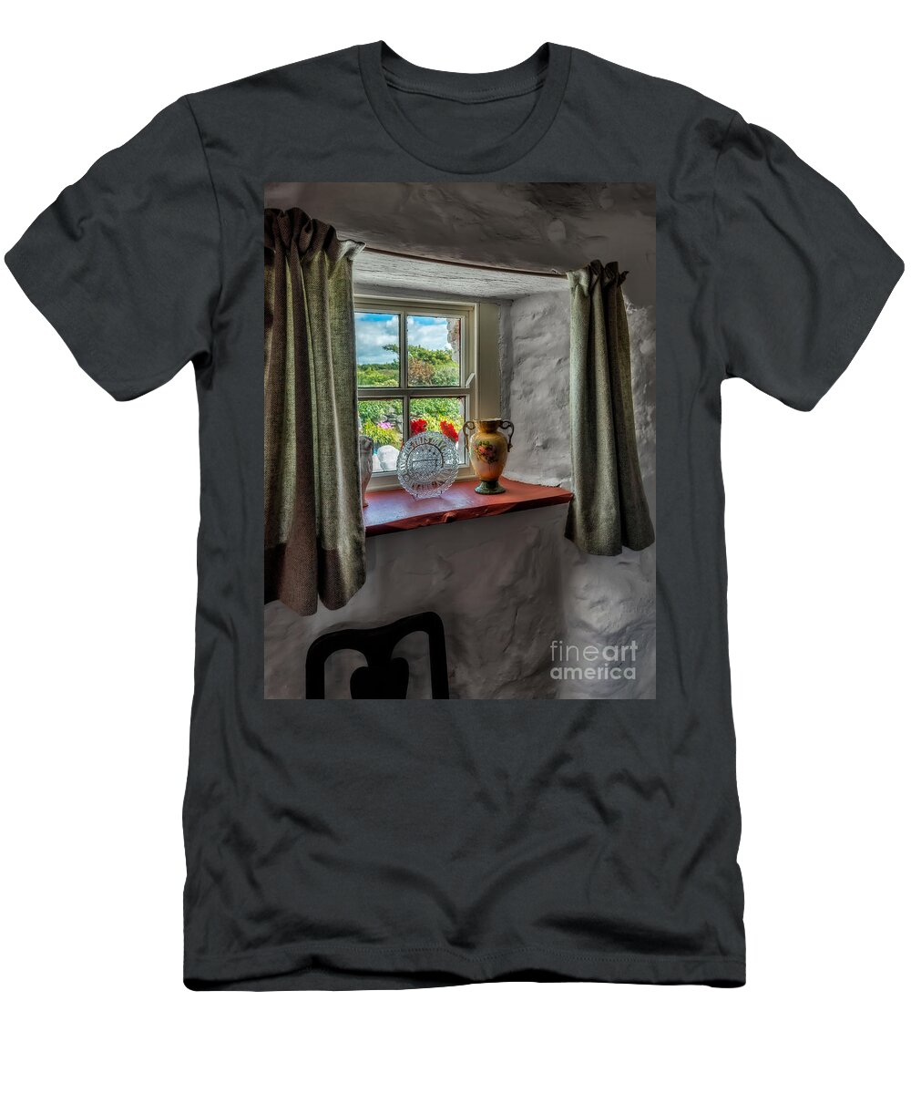British T-Shirt featuring the photograph Victorian Window #1 by Adrian Evans