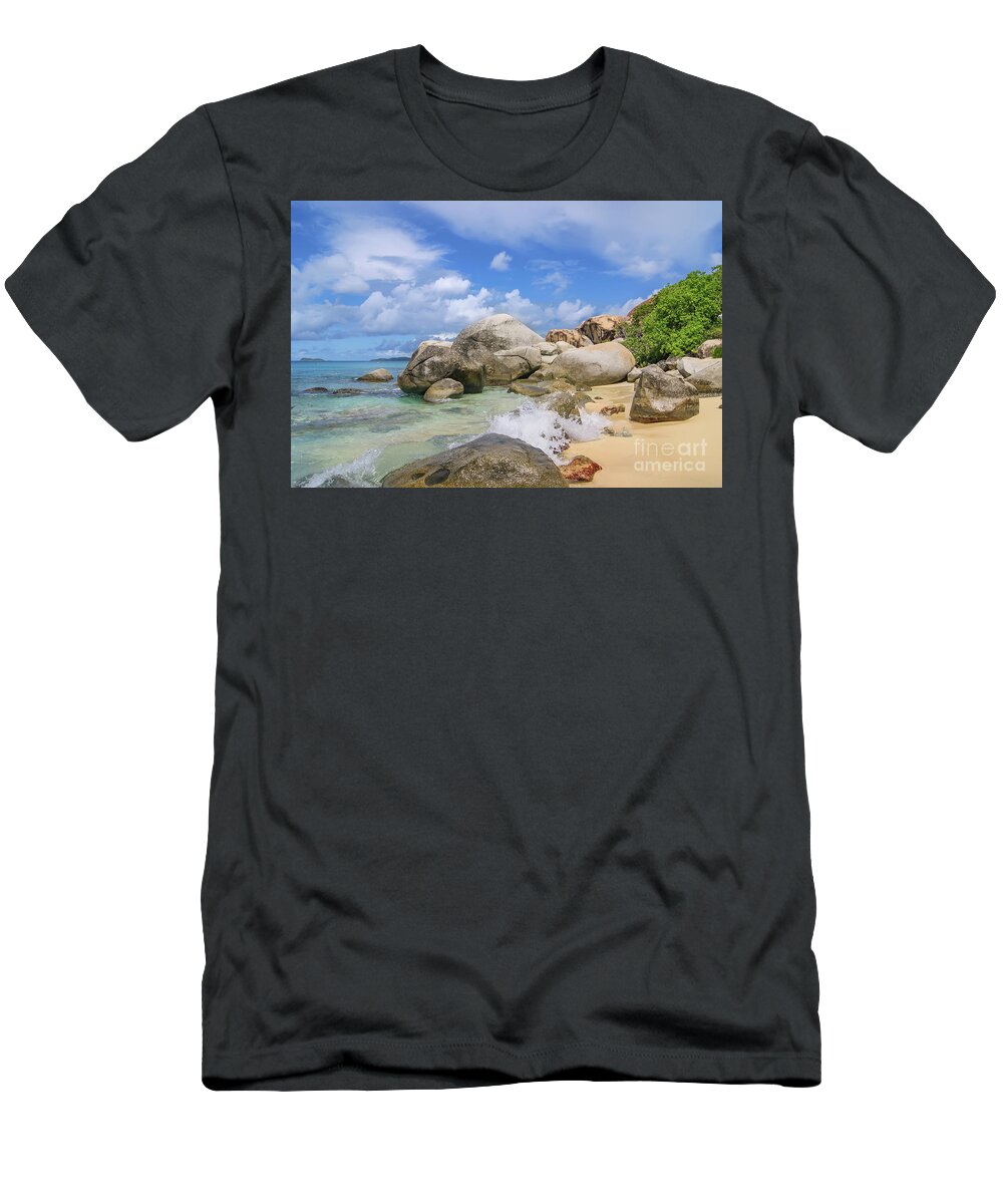 Virgin Gorda T-Shirt featuring the photograph Virgin Gorda The Baths British Virgin Islands #1 by Olga Hamilton