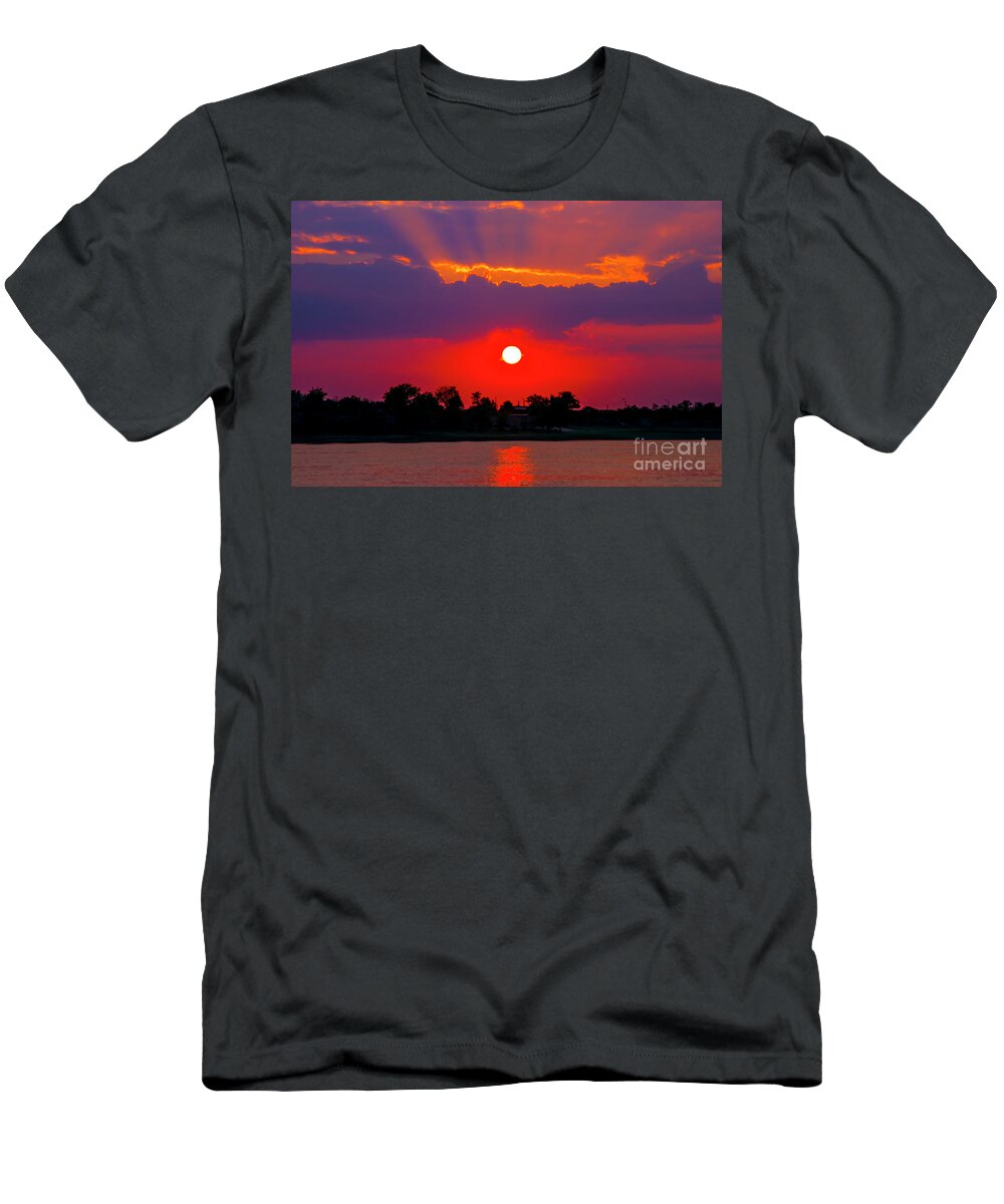 Russia Sunsets Volga River T-Shirt featuring the photograph Volga Sunset #1 by Rick Bragan