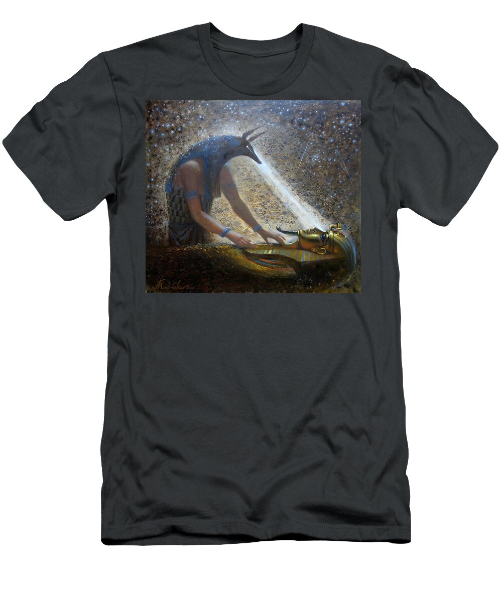 Egypt T-Shirt featuring the painting Wake Up by Valentina Kondrashova