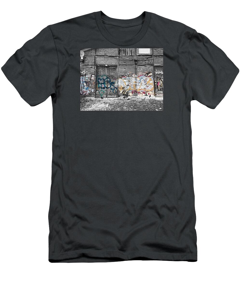 Warehouse T-Shirt featuring the photograph Warehouse in Lisbon #1 by Ehiji Etomi