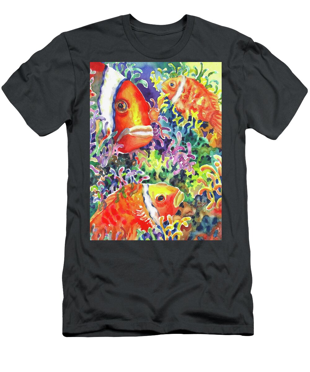 Watercolor T-Shirt featuring the painting Where's Nemo I #1 by Ann Nicholson