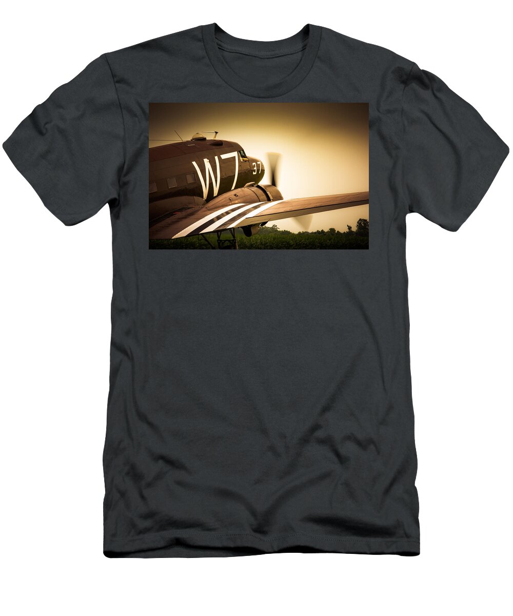 Aviation T-Shirt featuring the photograph Whiskey Seven #1 by Guy Whiteley