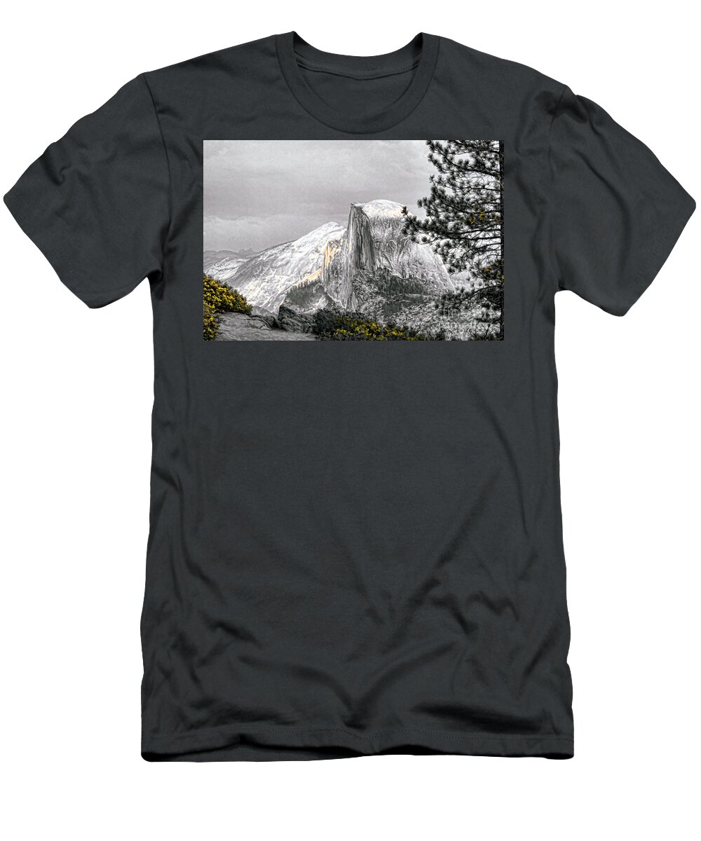 Yosemite T-Shirt featuring the photograph Yosemite Half Dome #1 by Chuck Kuhn
