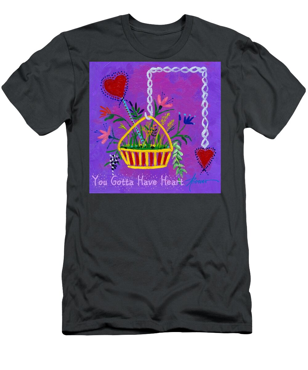 Valentine's Day T-Shirt featuring the painting You Gotta Have Heart by Adele Bower