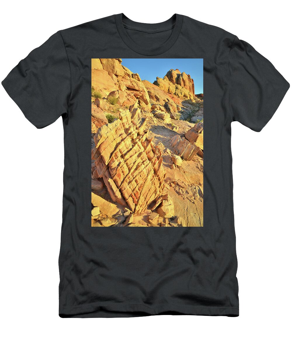 Valley Of Fire State Park T-Shirt featuring the photograph Morning at Valley of Fire #6 by Ray Mathis