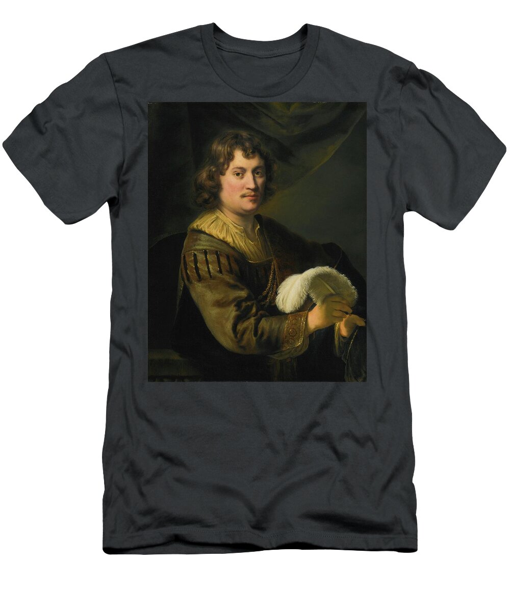 Ferdinand Bol Dordrecht 1616 - 1680 Amsterdam Portrait Of A Man T-Shirt featuring the painting Portrait Of A Man by MotionAge Designs