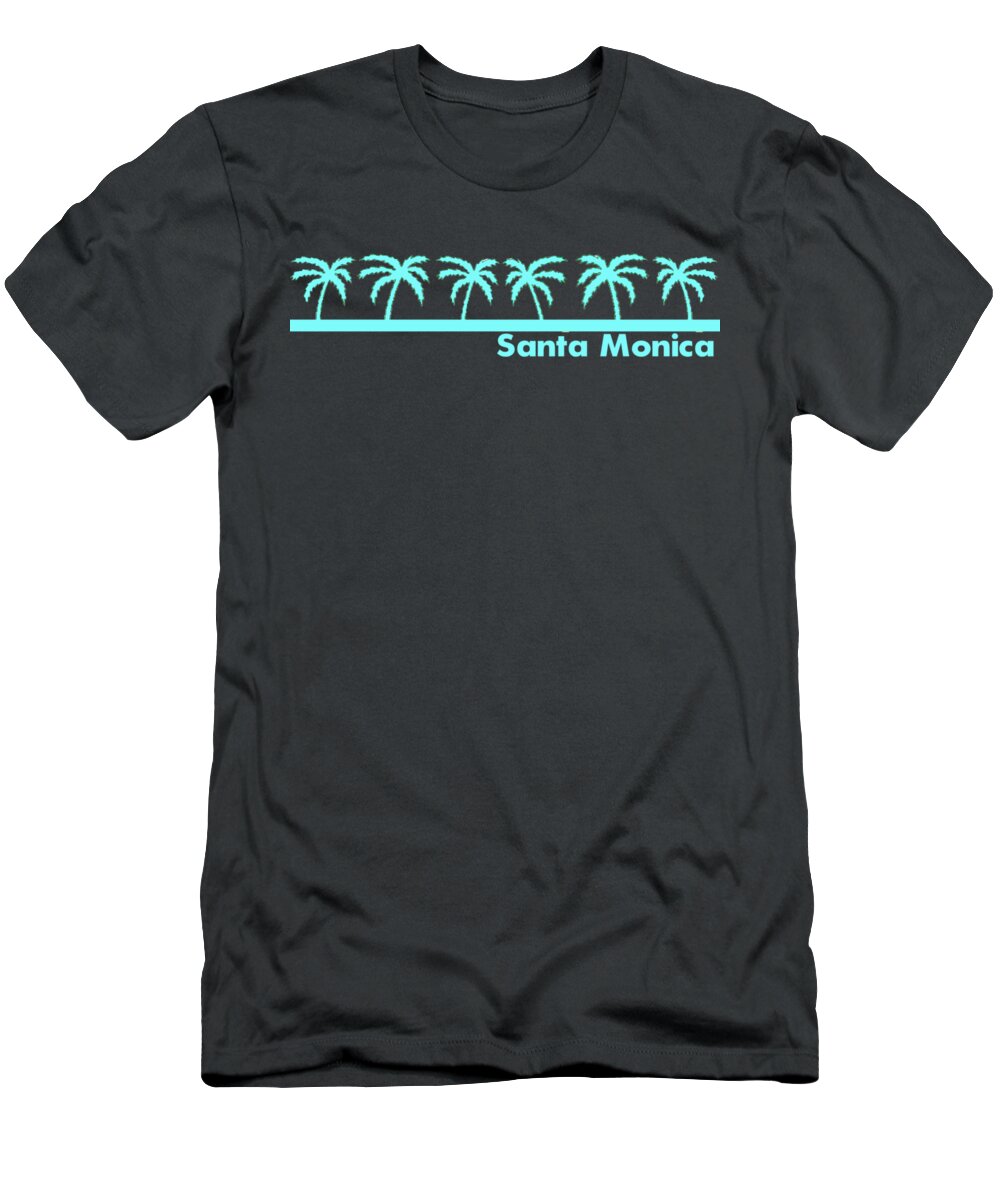 Santa Monica T-Shirt featuring the digital art Santa Monica #10 by Brian's T-shirts