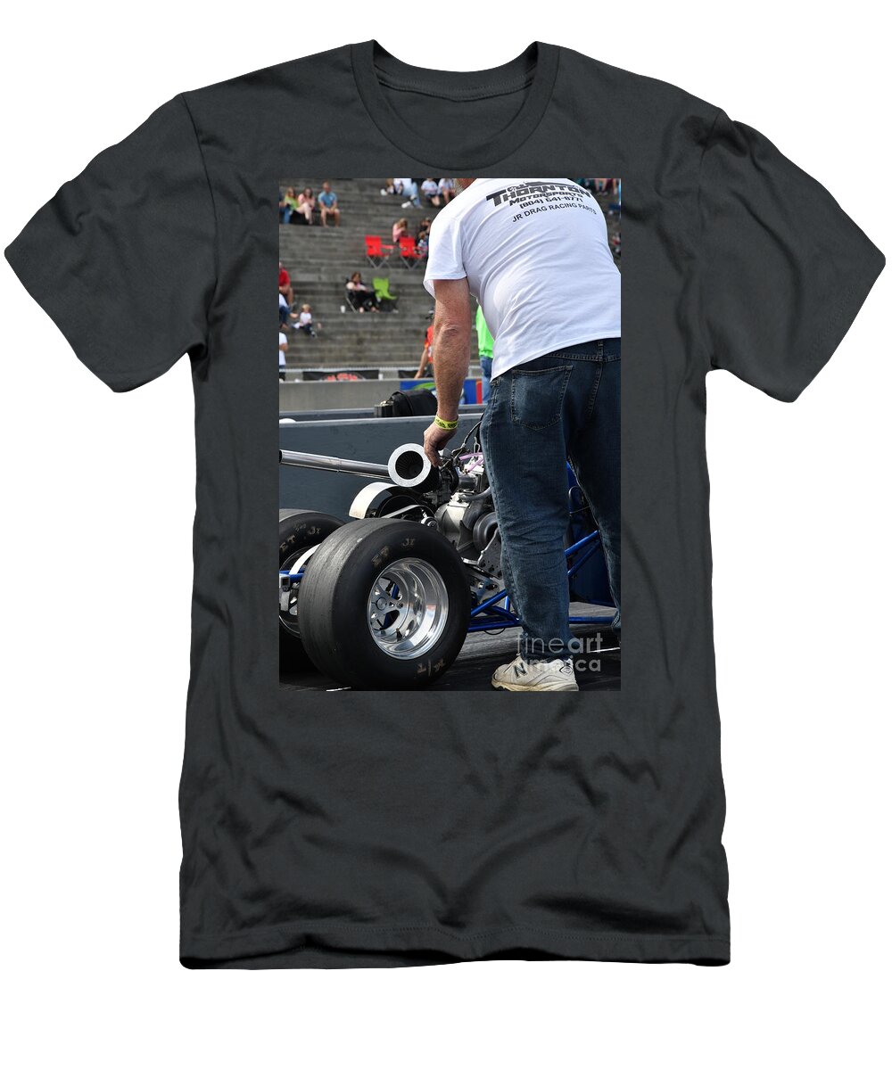 Drag T-Shirt featuring the photograph Junior Drag Racing March 2017 #11 by Jack Norton