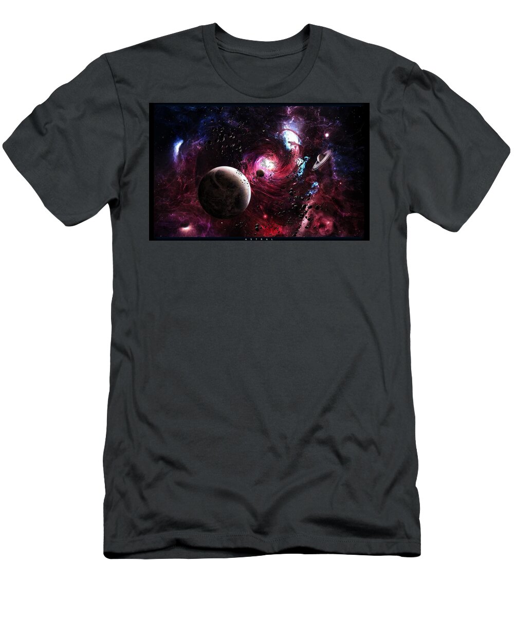 Planets T-Shirt featuring the digital art Planets #15 by Super Lovely
