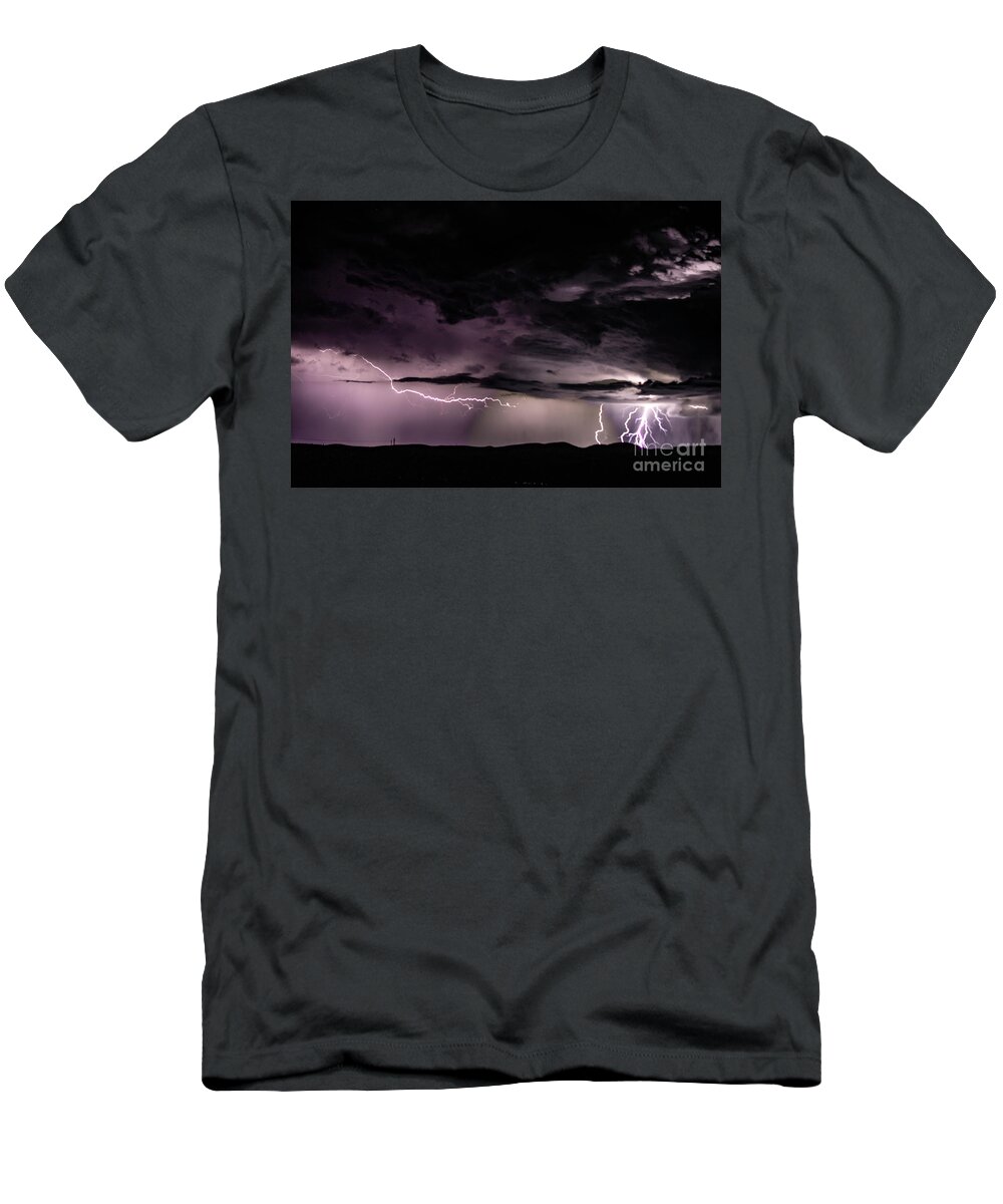 Lightning T-Shirt featuring the photograph Lightning #18 by Mark Jackson