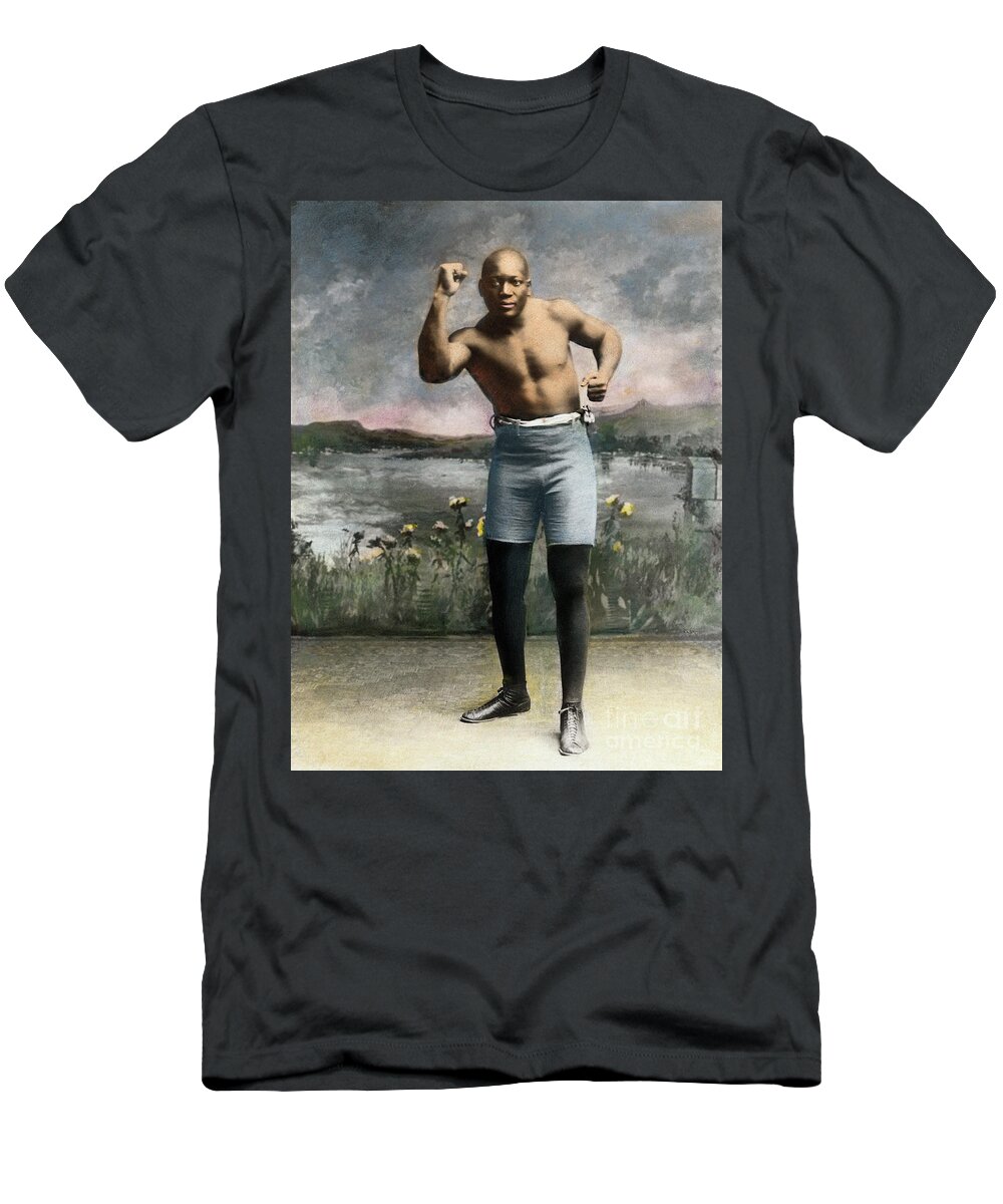 1910 T-Shirt featuring the drawing Jack Johnson, 1878-1946 #18 by Granger