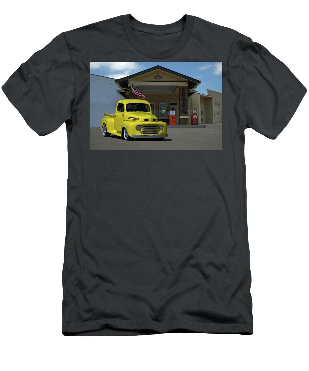 1948 T-Shirt featuring the photograph 1948 Ford F1 Pickup Truck by Tim McCullough
