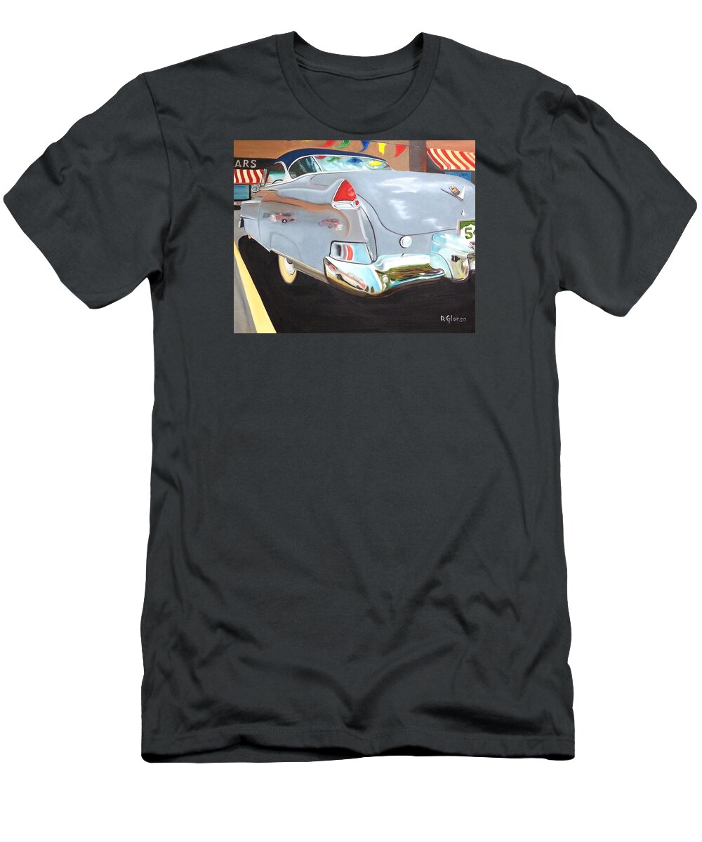 Car T-Shirt featuring the painting 1954 Cadie by Dean Glorso