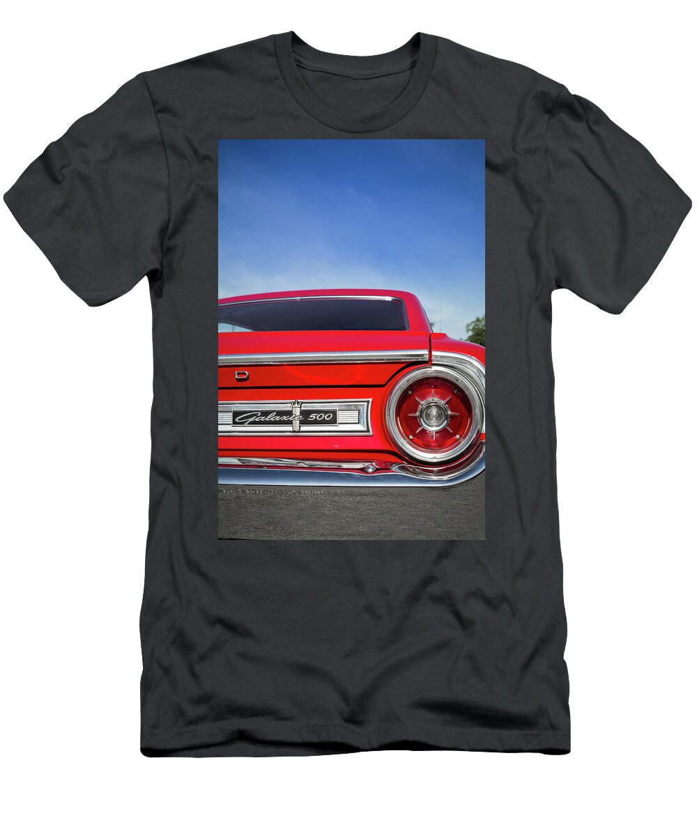 1964 T-Shirt featuring the photograph 1964 Ford Galaxie 500 Taillight and Emblem by Ron Pate