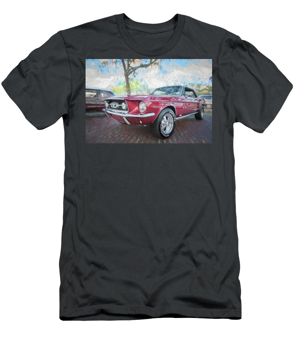 1967 Ford Mustang T-Shirt featuring the photograph 1967 Ford Mustang Coupe c117 by Rich Franco