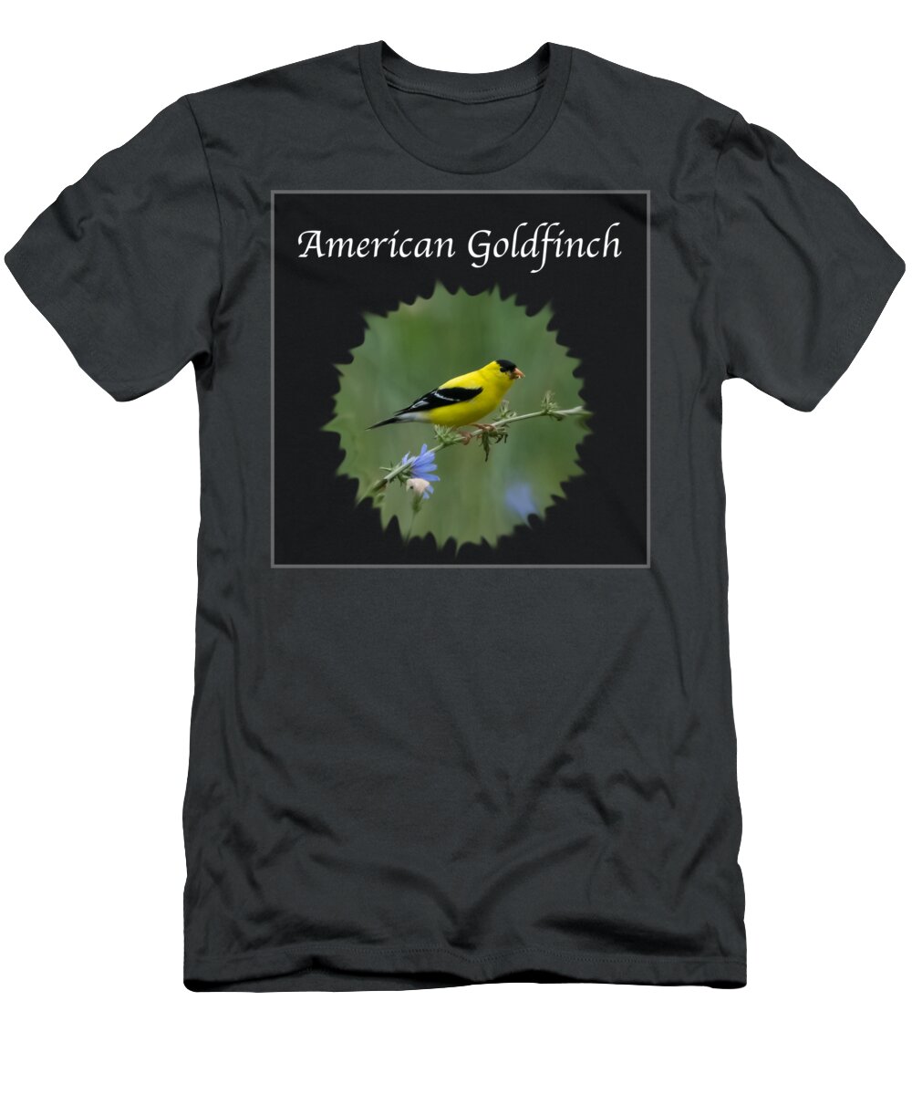American Goldfinch T-Shirt featuring the photograph American Goldfinch #2 by Holden The Moment