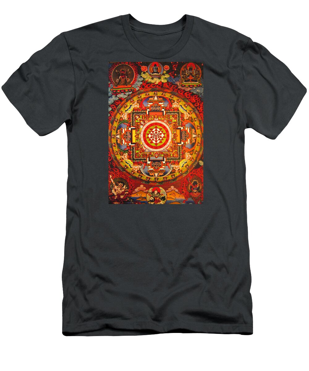 Buddhism T-Shirt featuring the painting Buddhist Painting #2 by Steve Fields